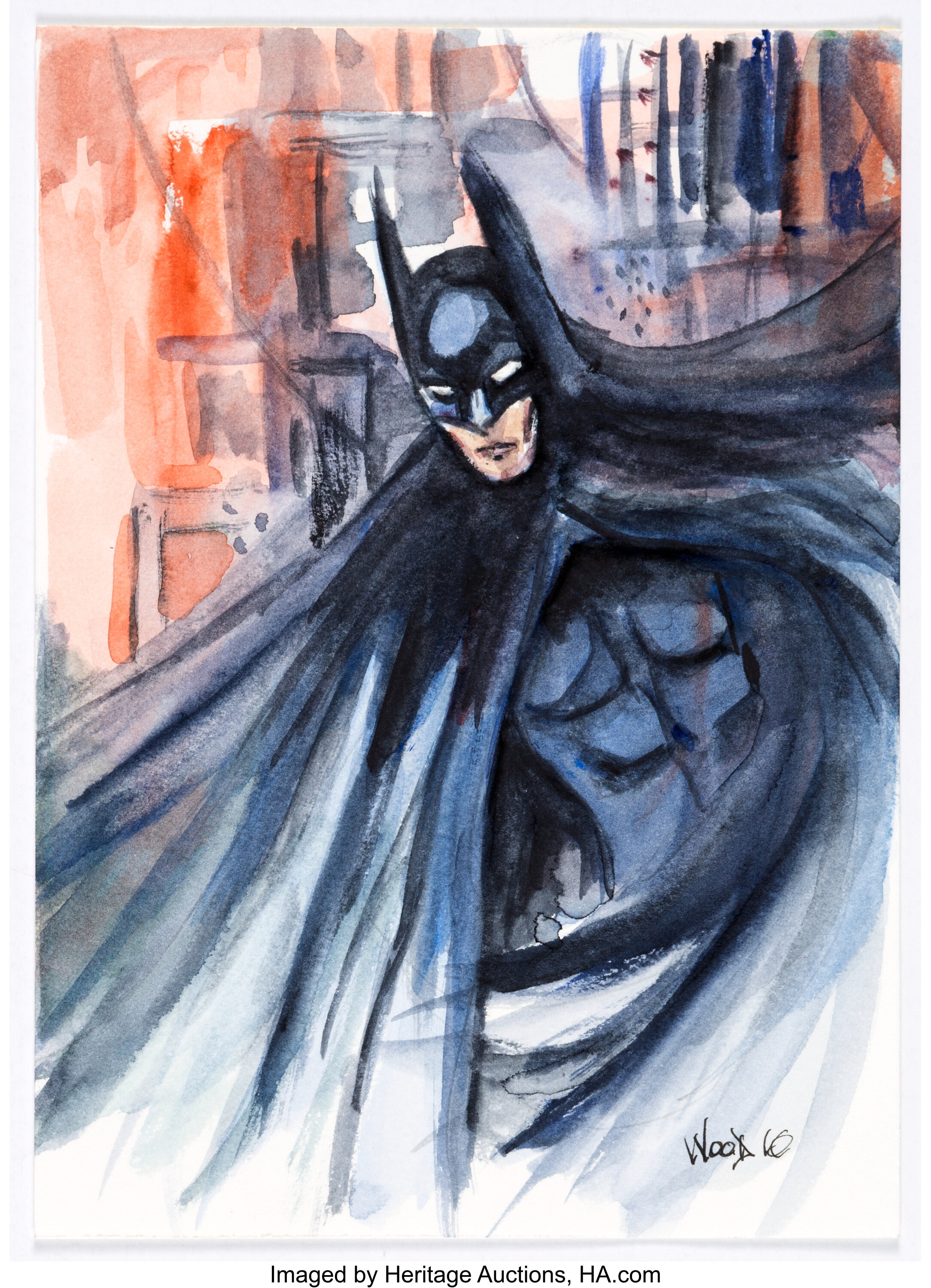 D. Wood - Batman Painting Original Art (2010).... Original Comic | Lot  #15899 | Heritage Auctions