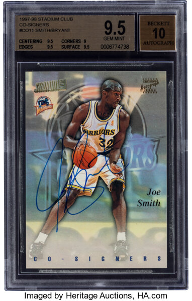 1997 Stadium Club Smith/Bryant (Co-Signers) #CO11 BGS Gem Mint 9.5