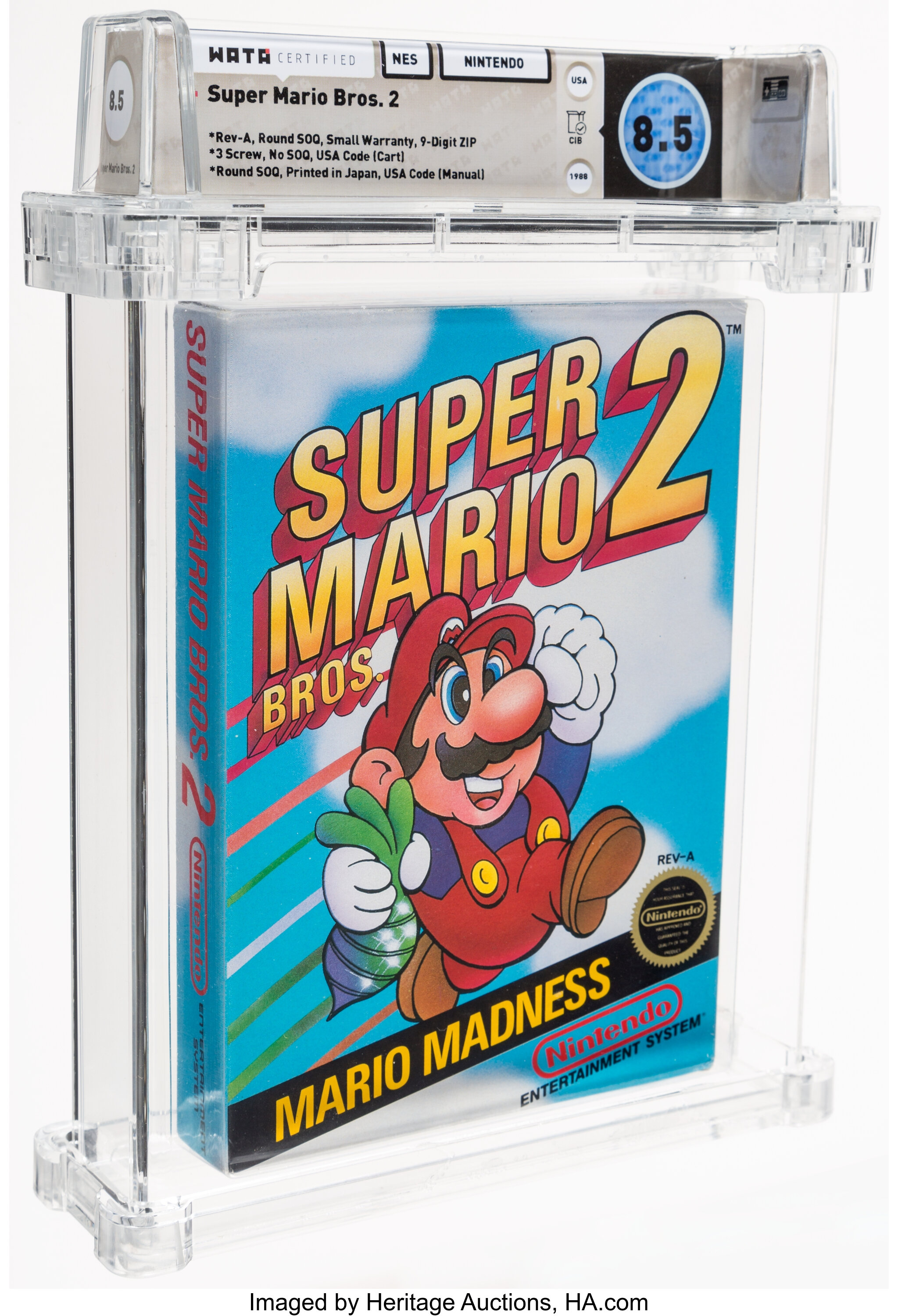 Super Mario Bros 2 Wata 8 5 Cib Rev A Round Soq Nes Lotid 25007 Heritage Auctions