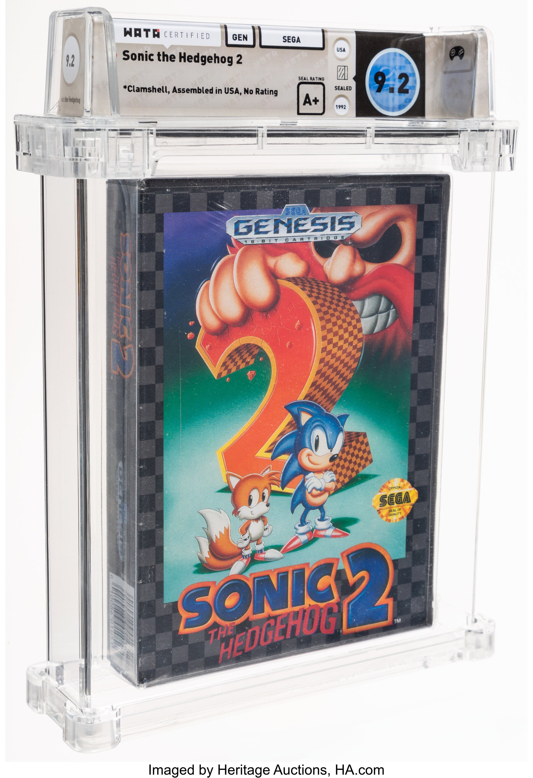 1992 Sega Genesis Sonic the Hedgehog 2 (USA) Sealed Video Game