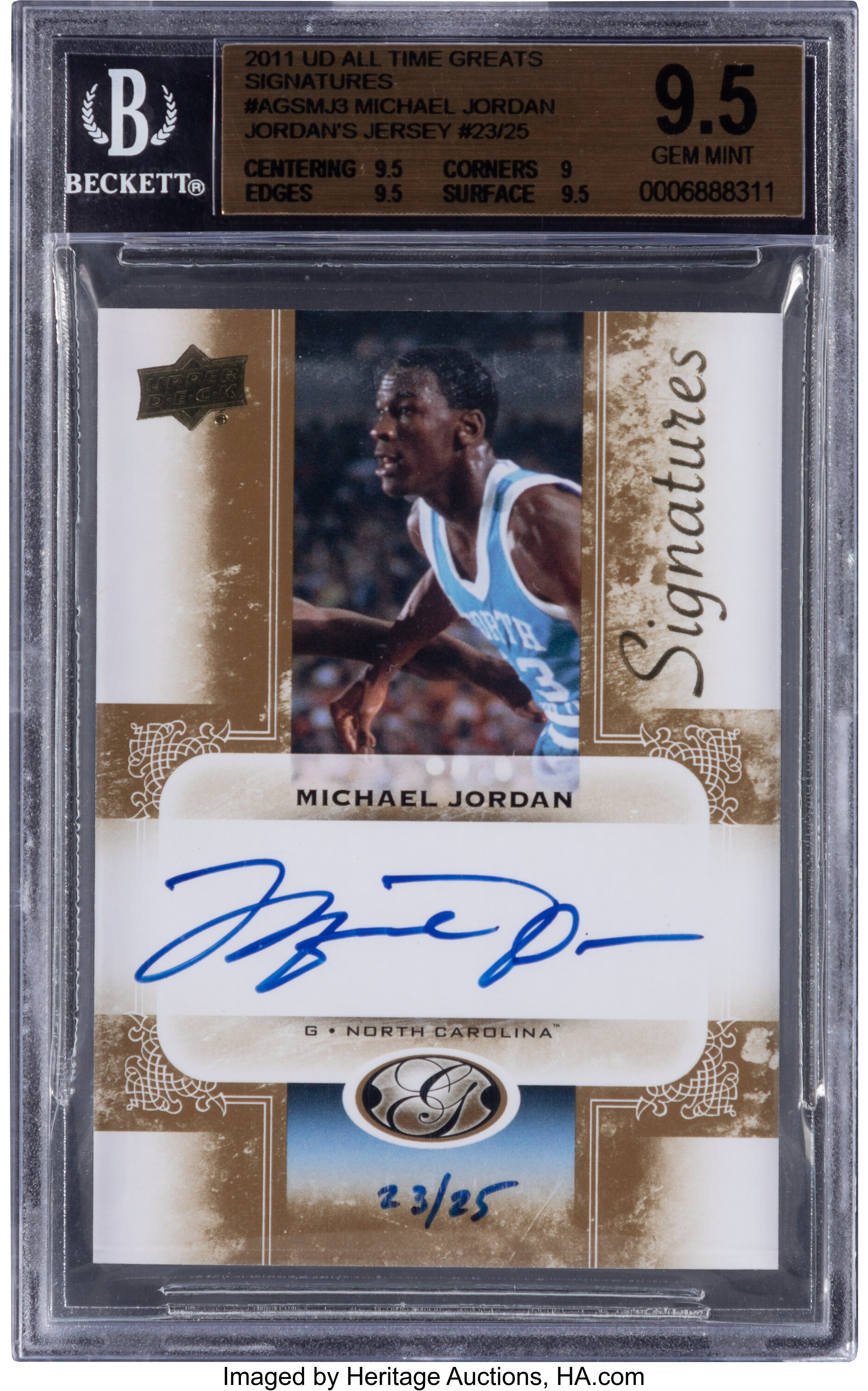 2011 Upper Deck All Time Greats Signature Michael Jordan #AGS-MJ3 ...