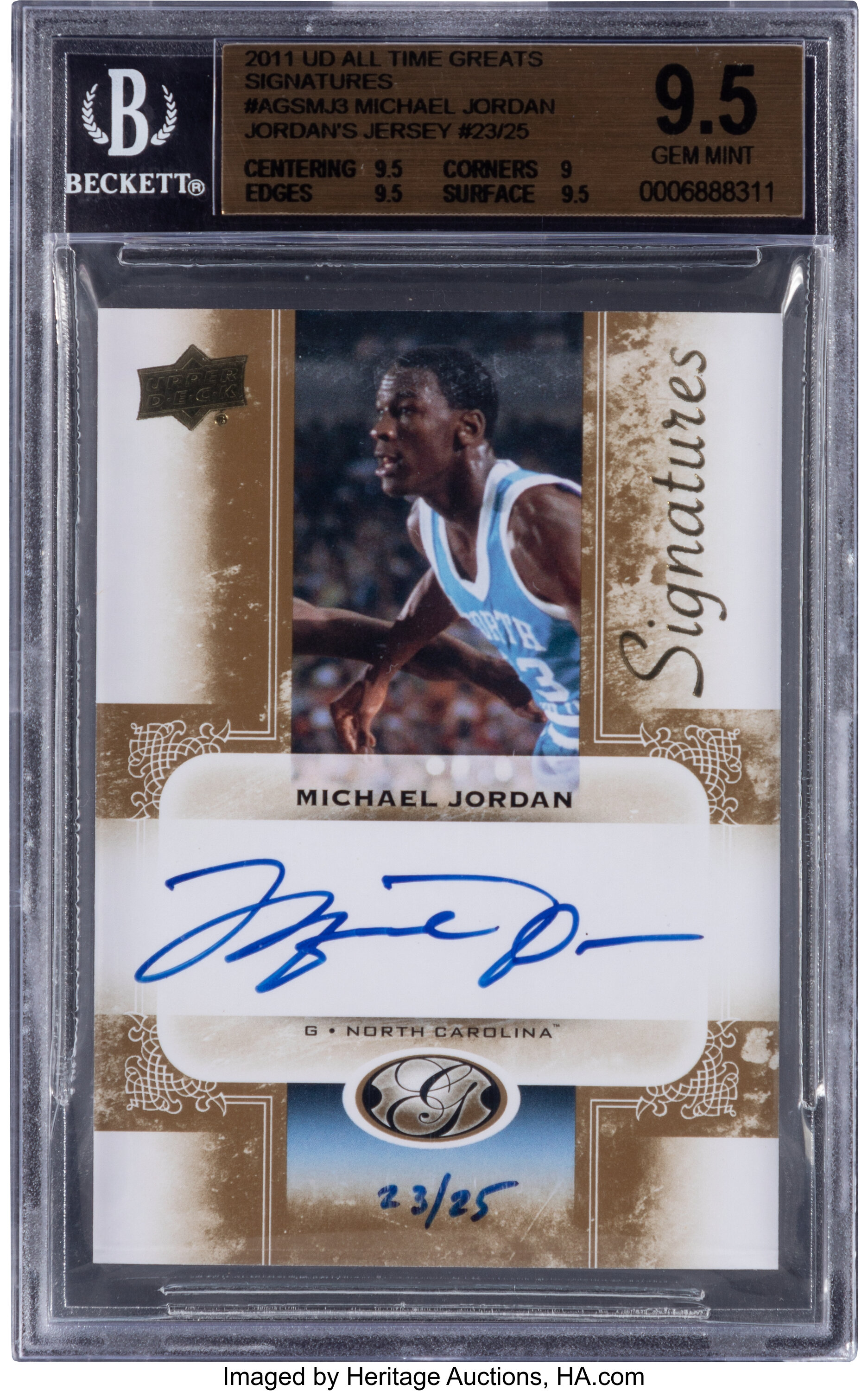 2011 Upper Deck All Time Greats Signature Michael Jordan #AGS-MJ3