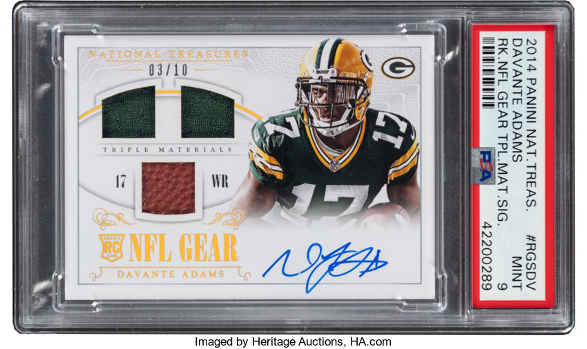 2014 Panini National Treasure Davante Adams (Rookie NFL Gear, Lot #50396