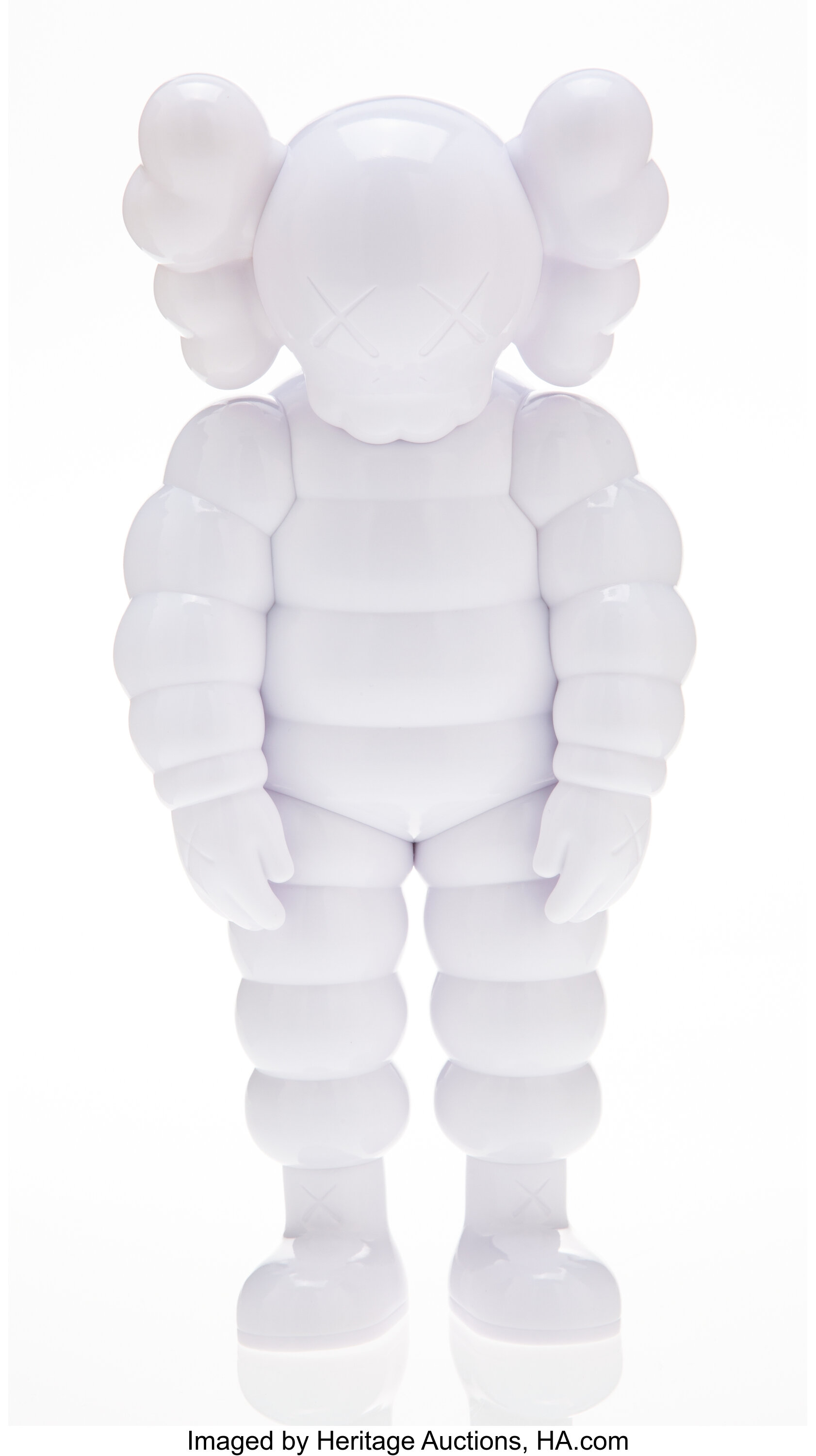 KAWS (b. 1974). What Party (White), 2020. Cast vinyl. 11-1/2 x