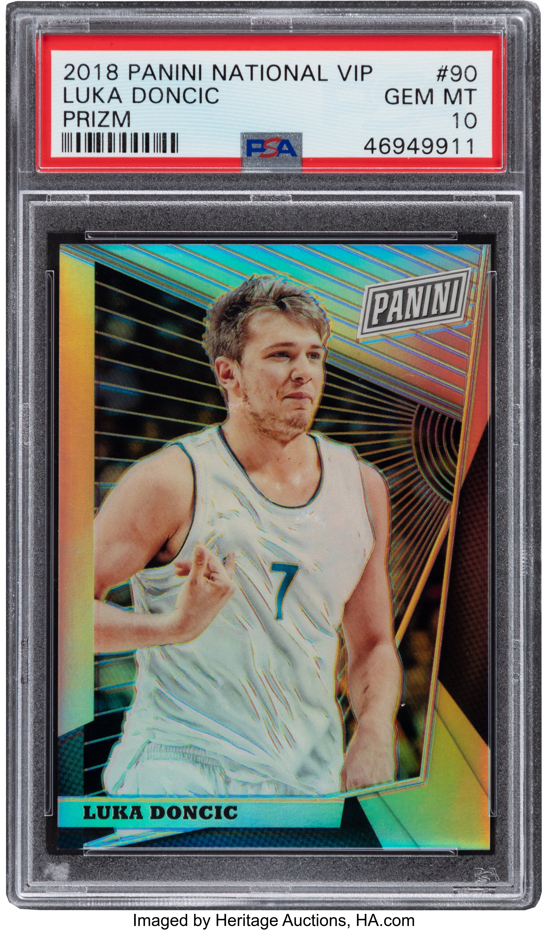 2018 Panini Prizm Rookie Signature Silver Prizm Luka Doncic #3 PSA 10