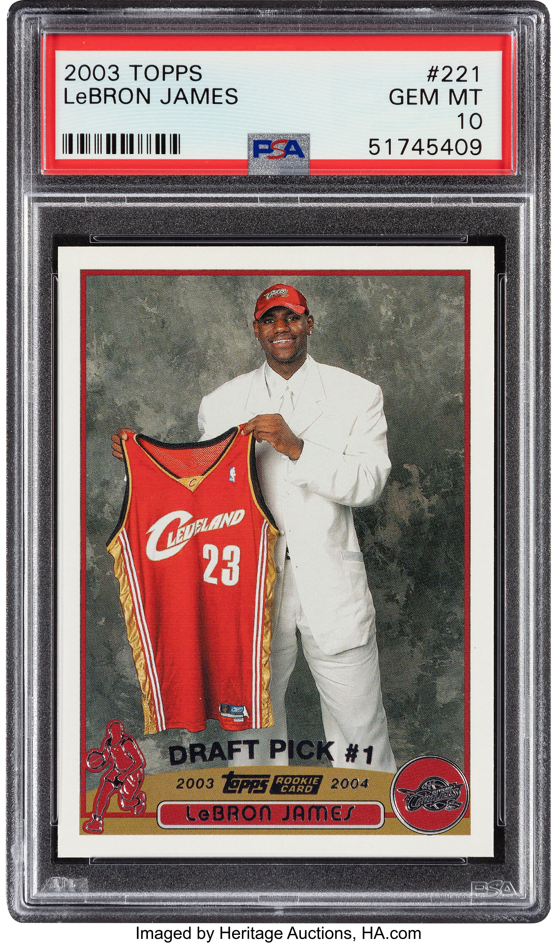 2003 Topps Chrome LeBRON JAMES Draft Pick #1 Rookie RC PSA 10 GEM MINT #111  Cavs