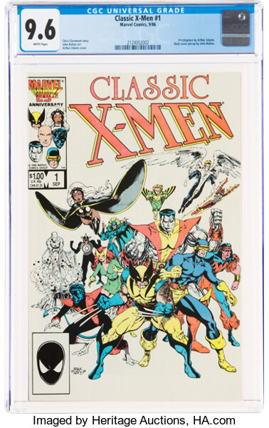 Classic X Men 1 Marvel 1986 Cgc Nm 9 6 White Pages Modern Lot Heritage Auctions