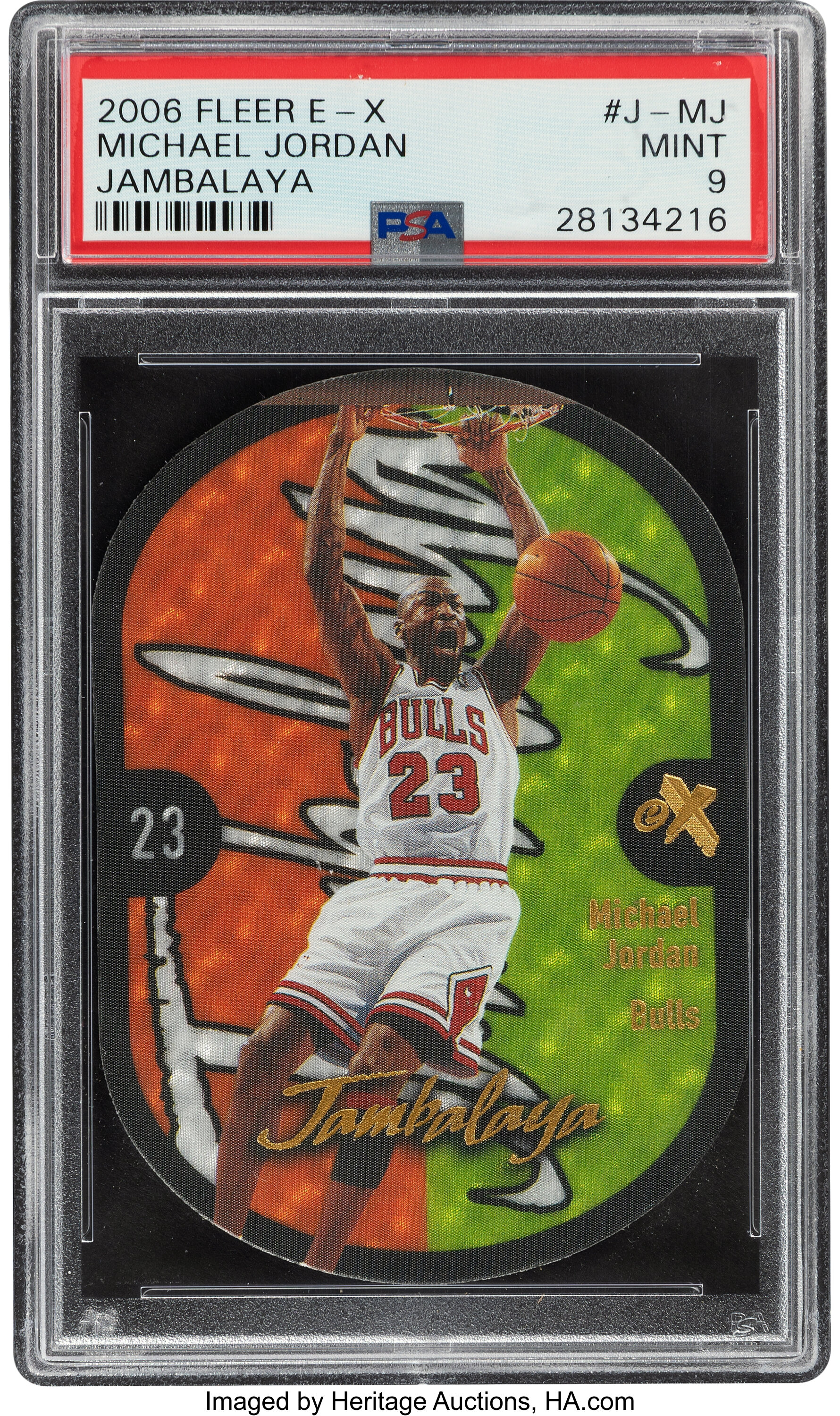 2006 Fleer E-X Jambalaya Michael Jordan #JMJ PSA Mint 9. ... | Lot 