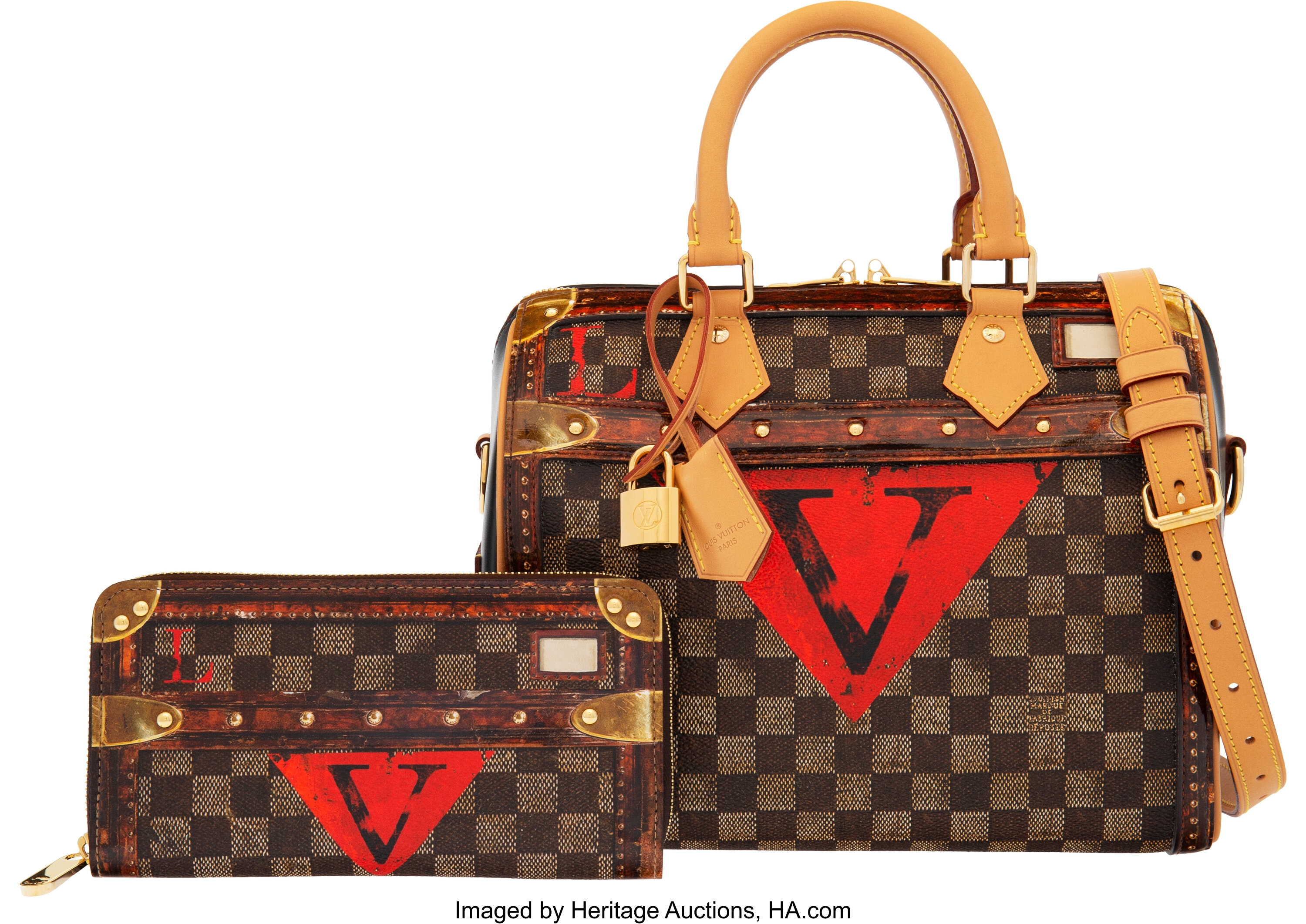 Louis Vuitton Set of Two: Time Trunk Speedy Bandoulière and Zippy, Lot  #15013