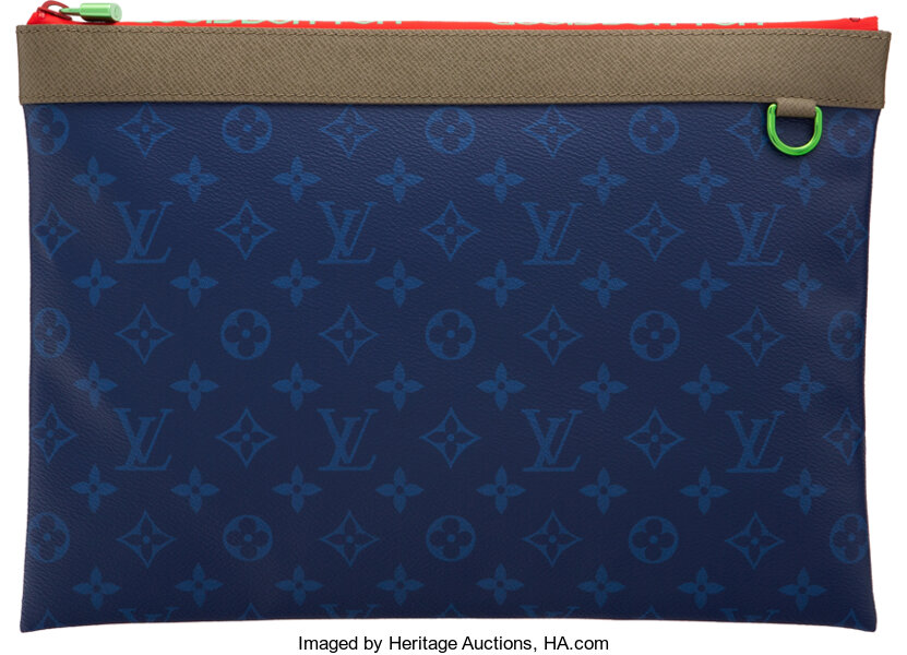 Louis Vuitton Pochette Apollo Blue Monogram Upside Down Canvas