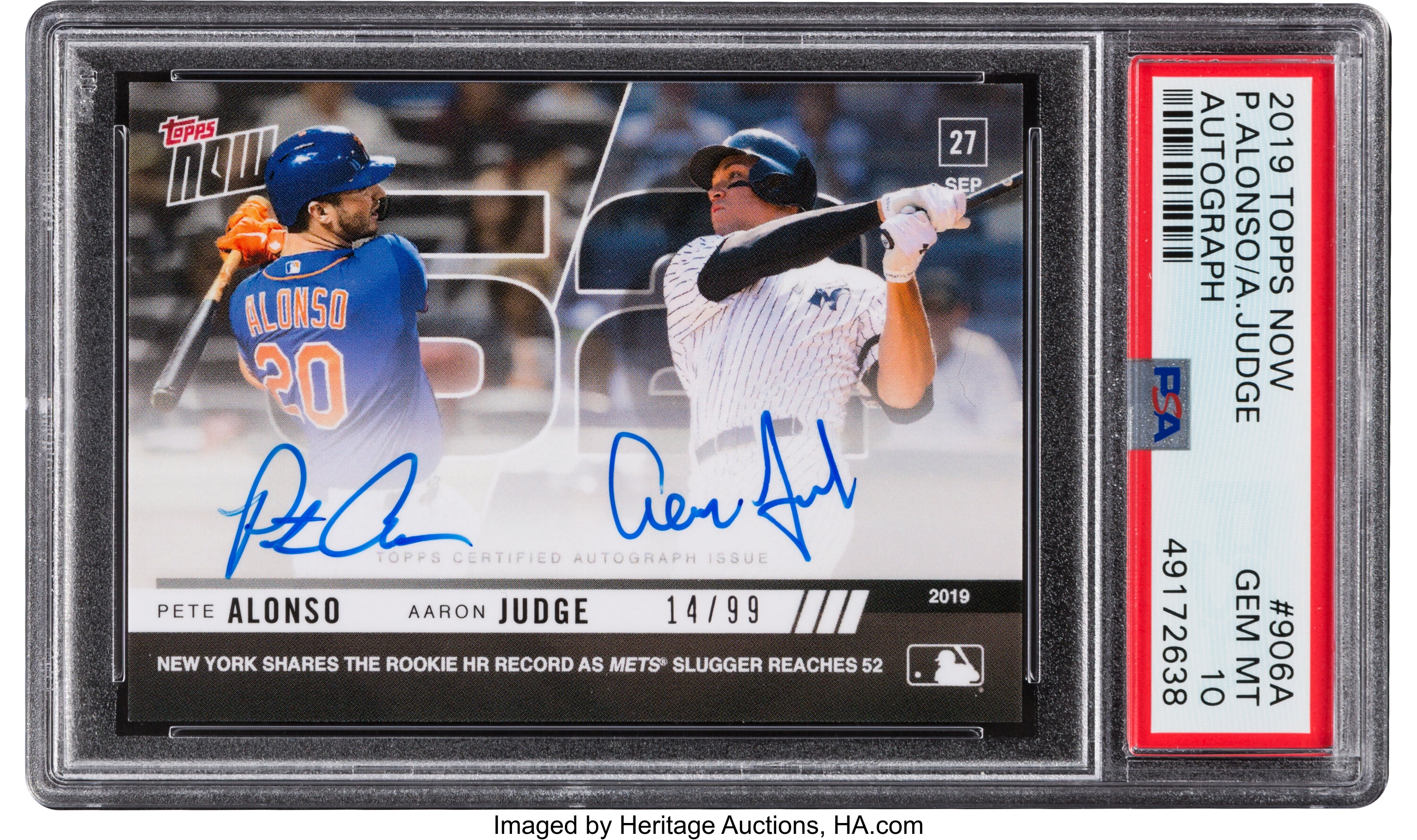 Lot Detail - 2019 Topps Definitive Dual Autographs #DACRT Aaron