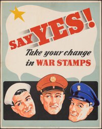 World War II Propaganda (U.S. Government Printing Office, 1942). Fine/Very Fine. Jumbo Window Card (22" X 28")...