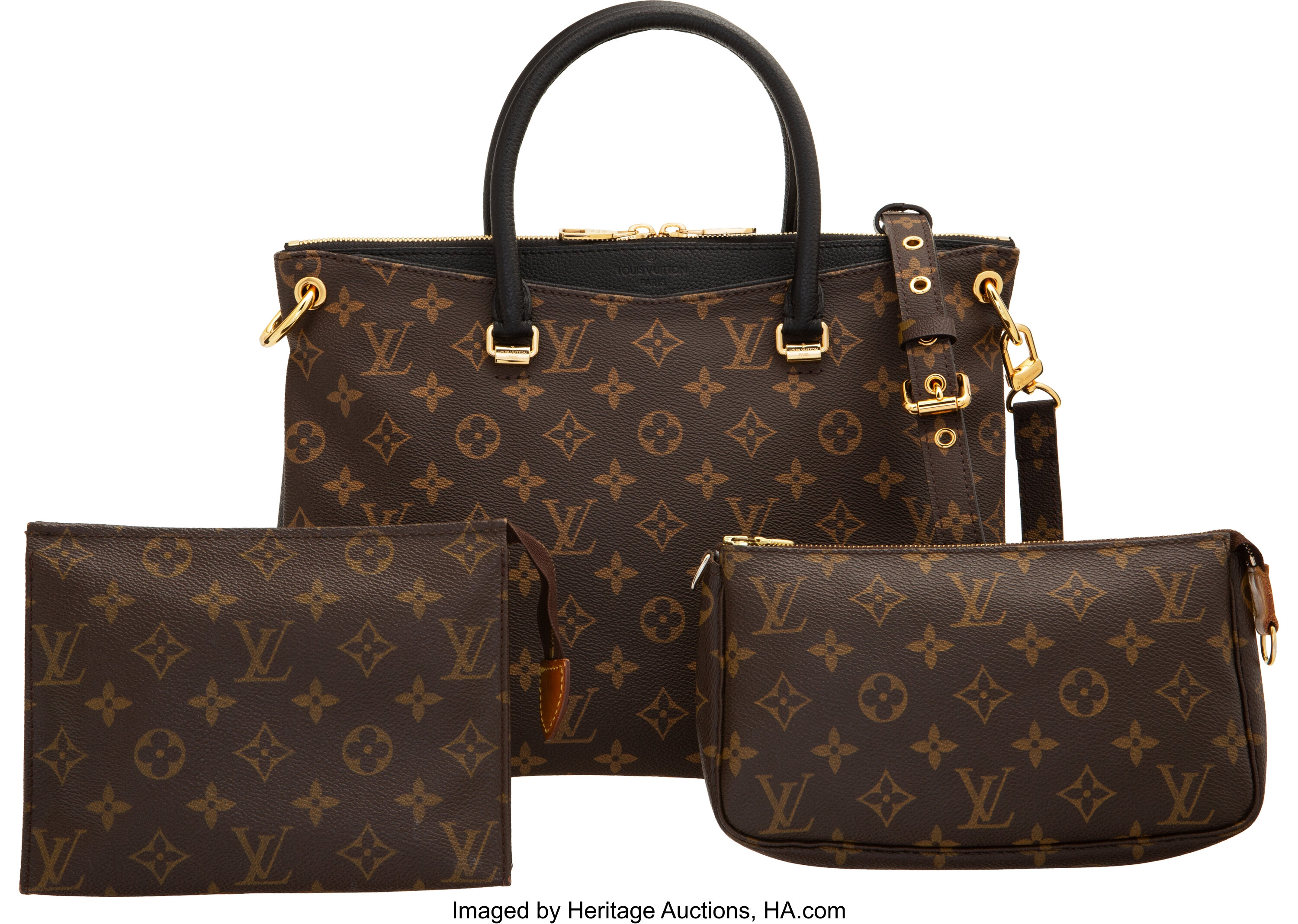 Louis Vuitton Set of Three: Pallas Bag and Pouches. Condition: 3 ., Lot  #15214