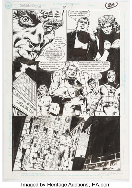Original Comic Art, Luke McDonnell and Geof Isherwood Suicide Squad #39 Story Page 18 Original Art (DC, 1990)....