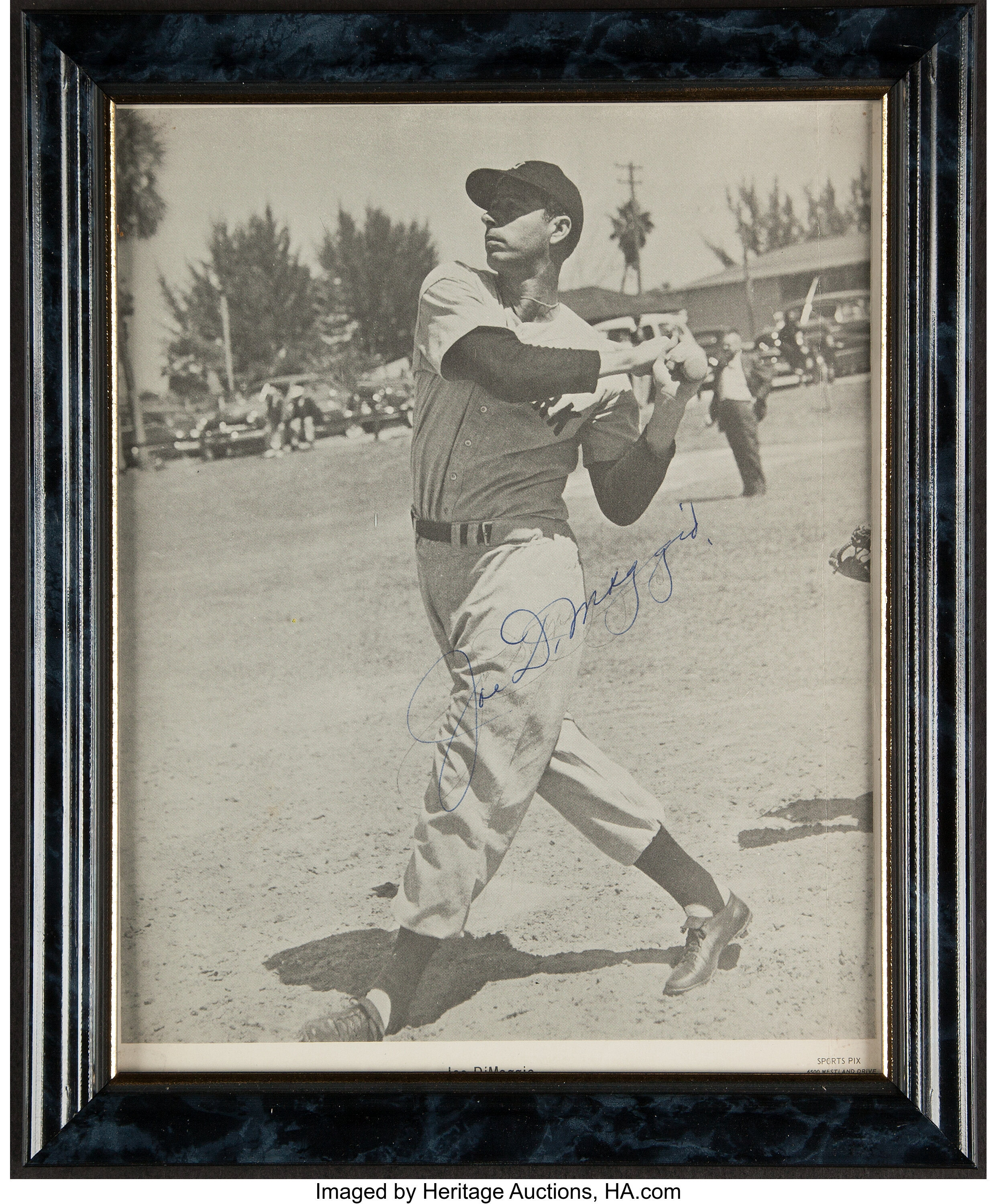 Framed Joe DiMaggio Signed Photograph. ... Baseball Collectibles | Lot ...