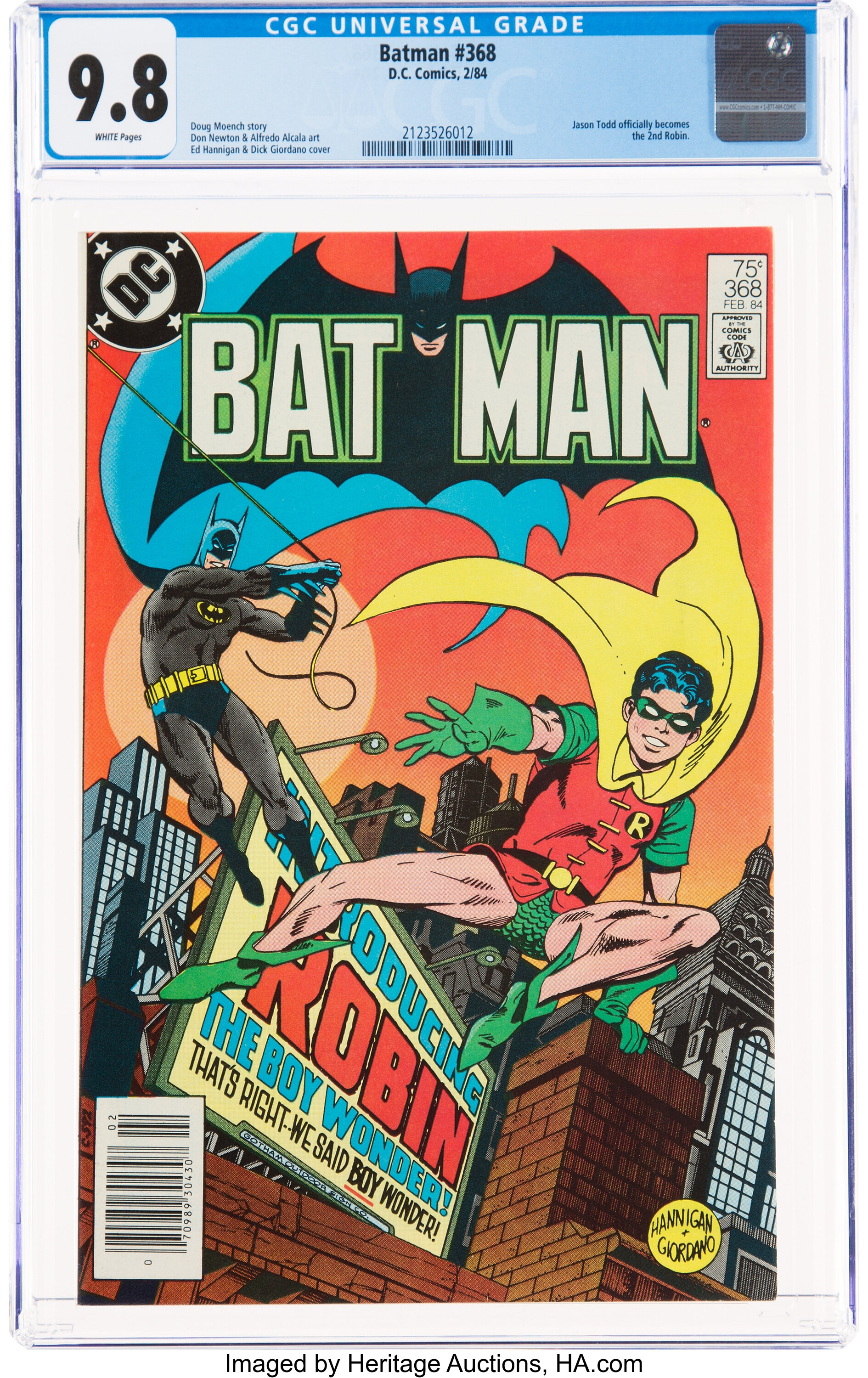 Batman #368 (DC, 1984) CGC NM/MT  White pages.... Modern Age | Lot  #15101 | Heritage Auctions