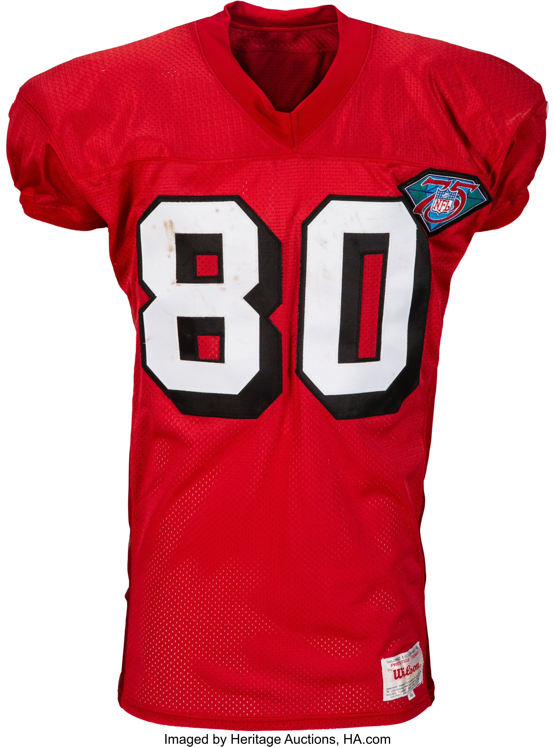 1994 Jerry Rice Game-Worn 49ers Jersey (w/NFL 75th Anniversary Patch) -  Memorabilia Expert