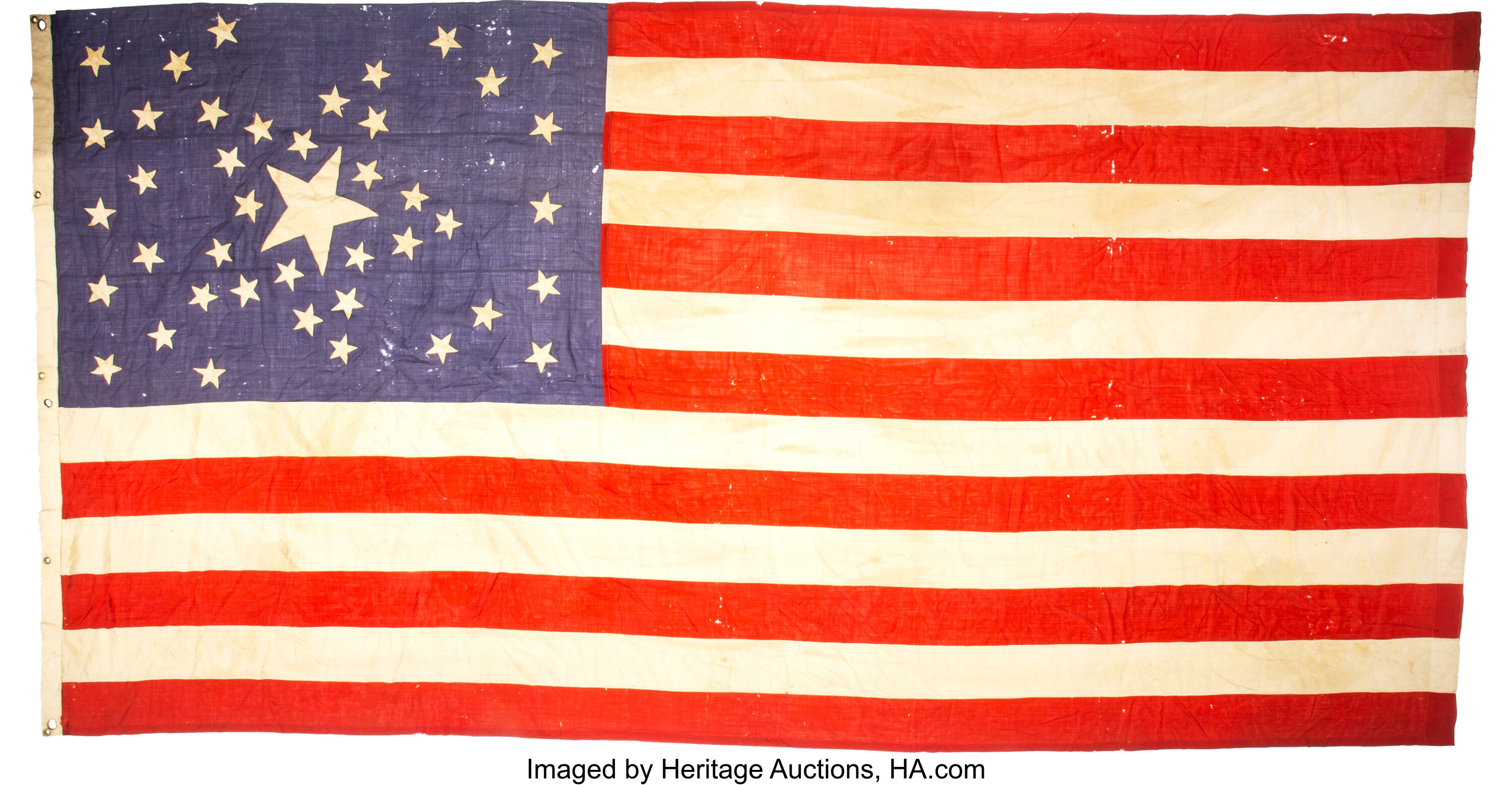 42-Star Garrison Flag Originally with 39 Stars.... Militaria | Lot ...