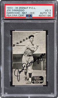 Joe DiMaggio Autographed Death Bed Commemorative Baseball