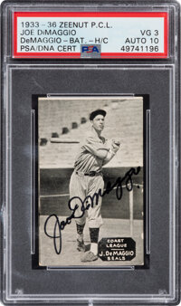 Joe Dimaggio Autographed Signed 1939 Play Ball Yankee Clipper Porcelain  Baseball Card PSA