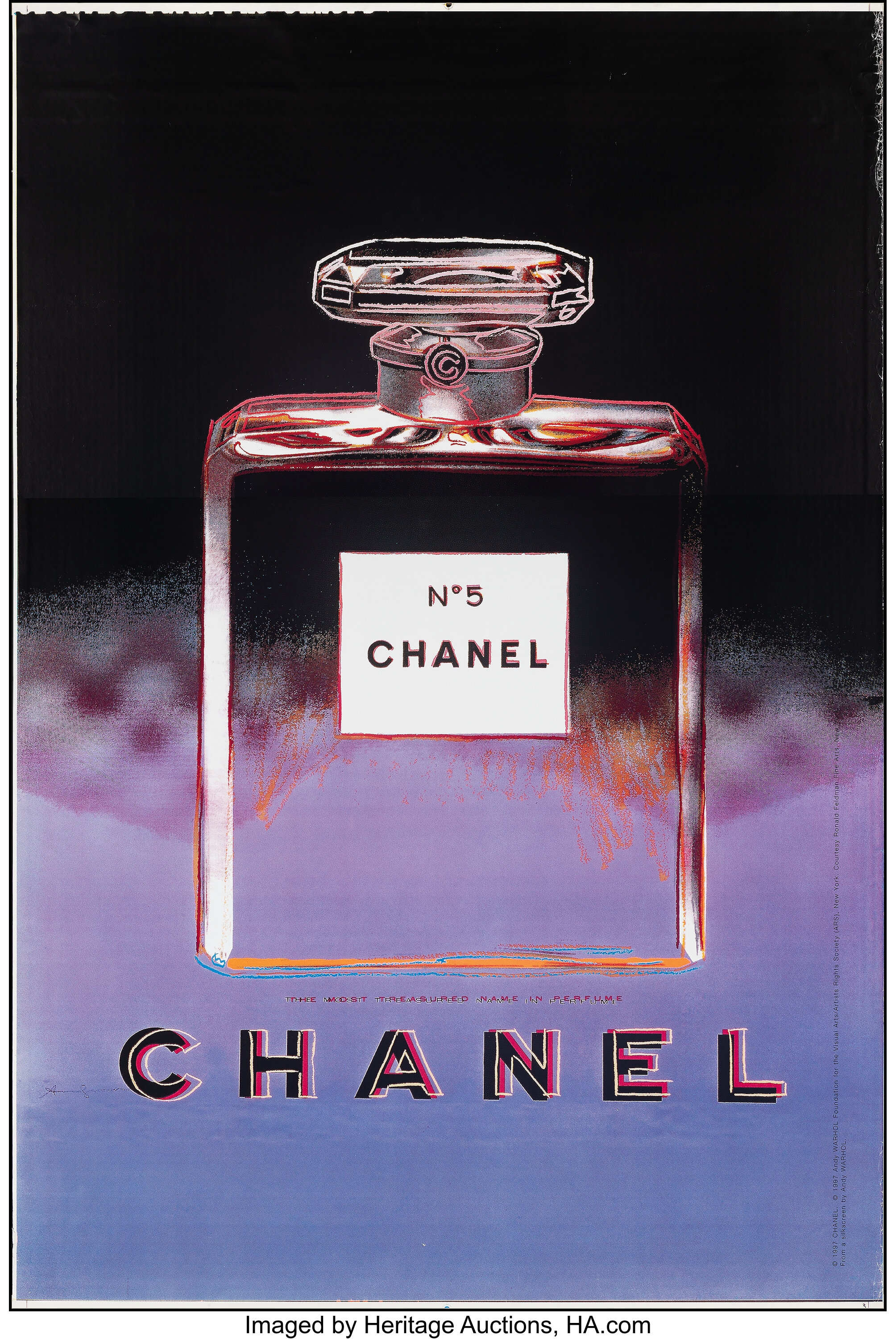 Chanel No. 5 by Andy Warhol (Chanel, 1997). Rolled, Very Fine-., Lot  #54031
