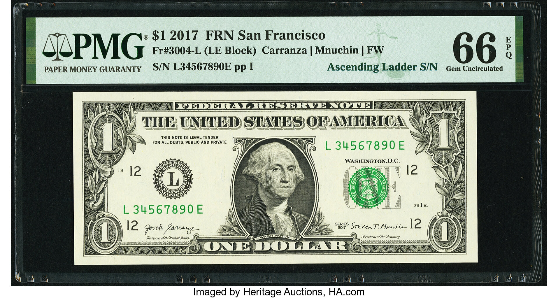2017 Ladder 1 Dollar Bill