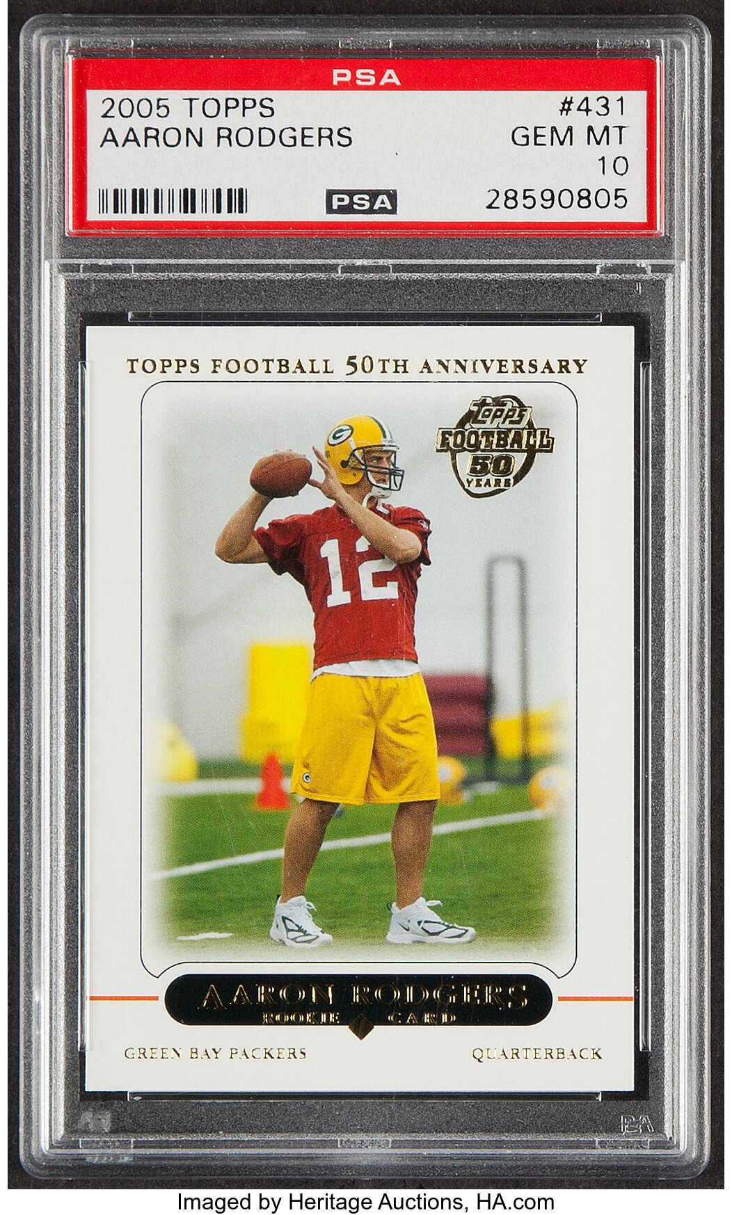 2005 Topps Aaron Rodgers 431 Psa Gem Mint 10 Football Cards Lot 42134 Heritage Auctions