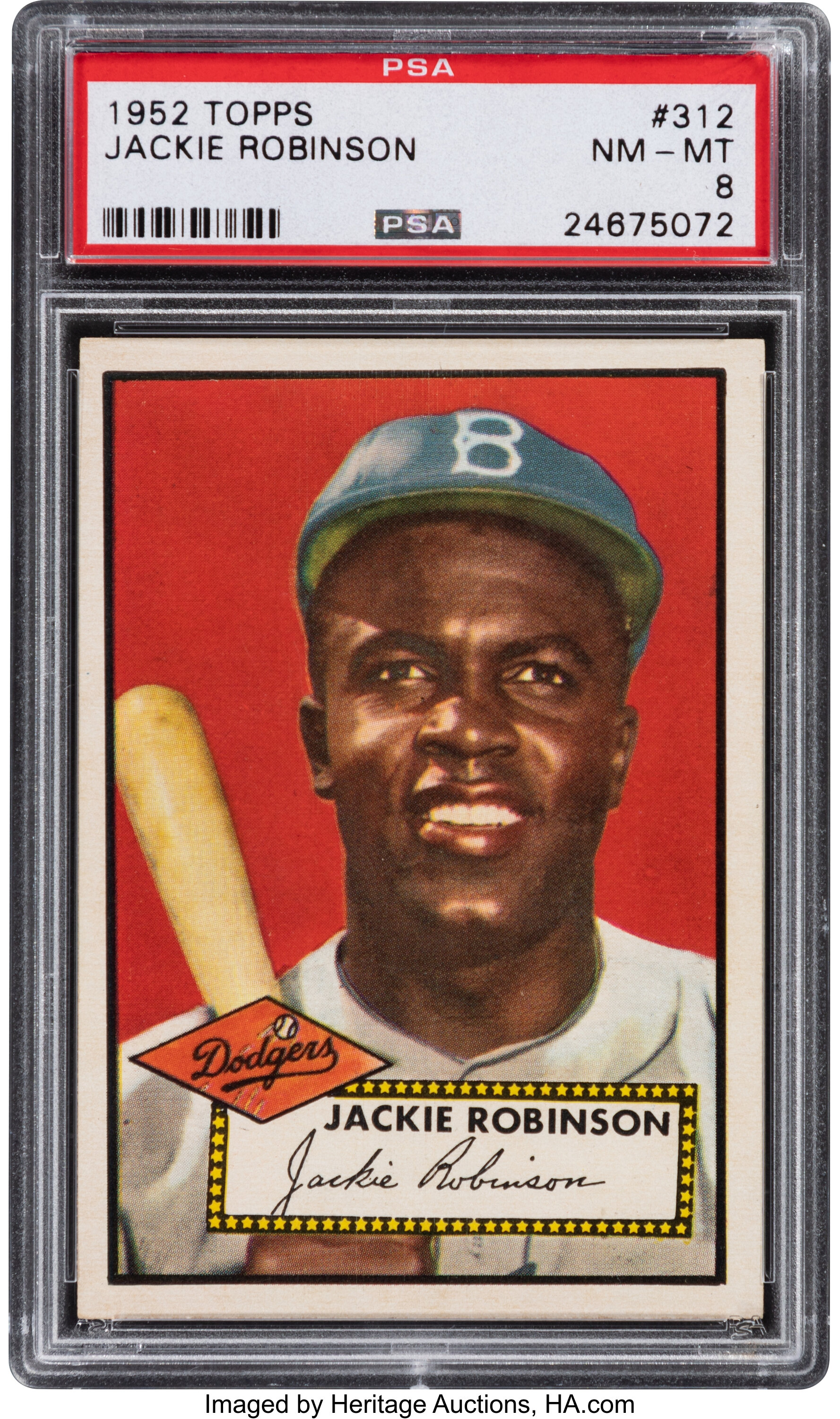 1952 Topps Jackie Robinson #312 PSA NM-MT 8.... Baseball Cards