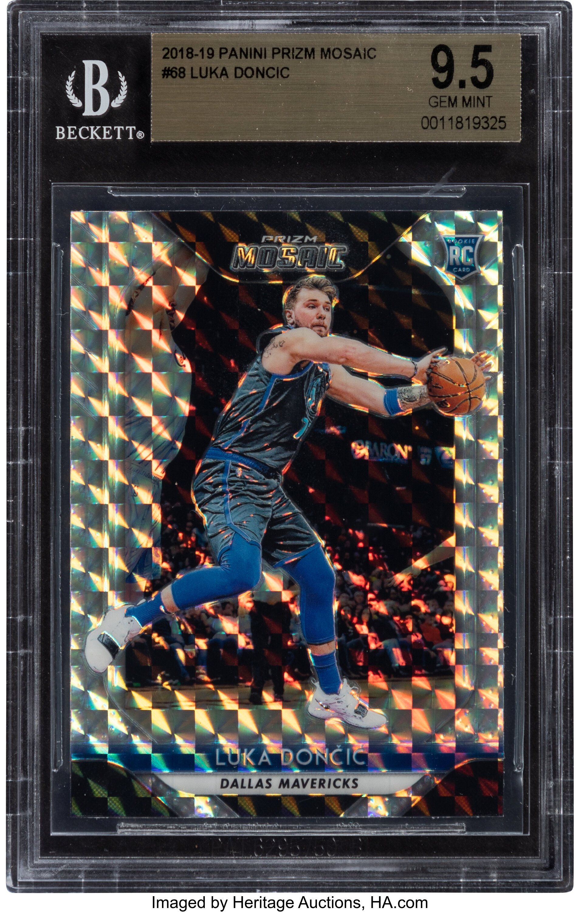 2018 Panini Prizm Luka Doncic (Mosaic) #68 BGS Gem Mint 9.5