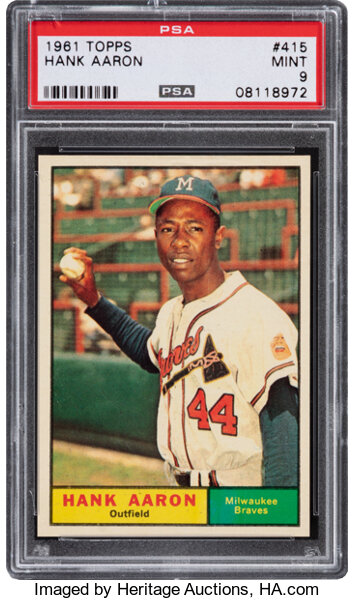 Hank Aaron rookie card PSA 9 makes record sale