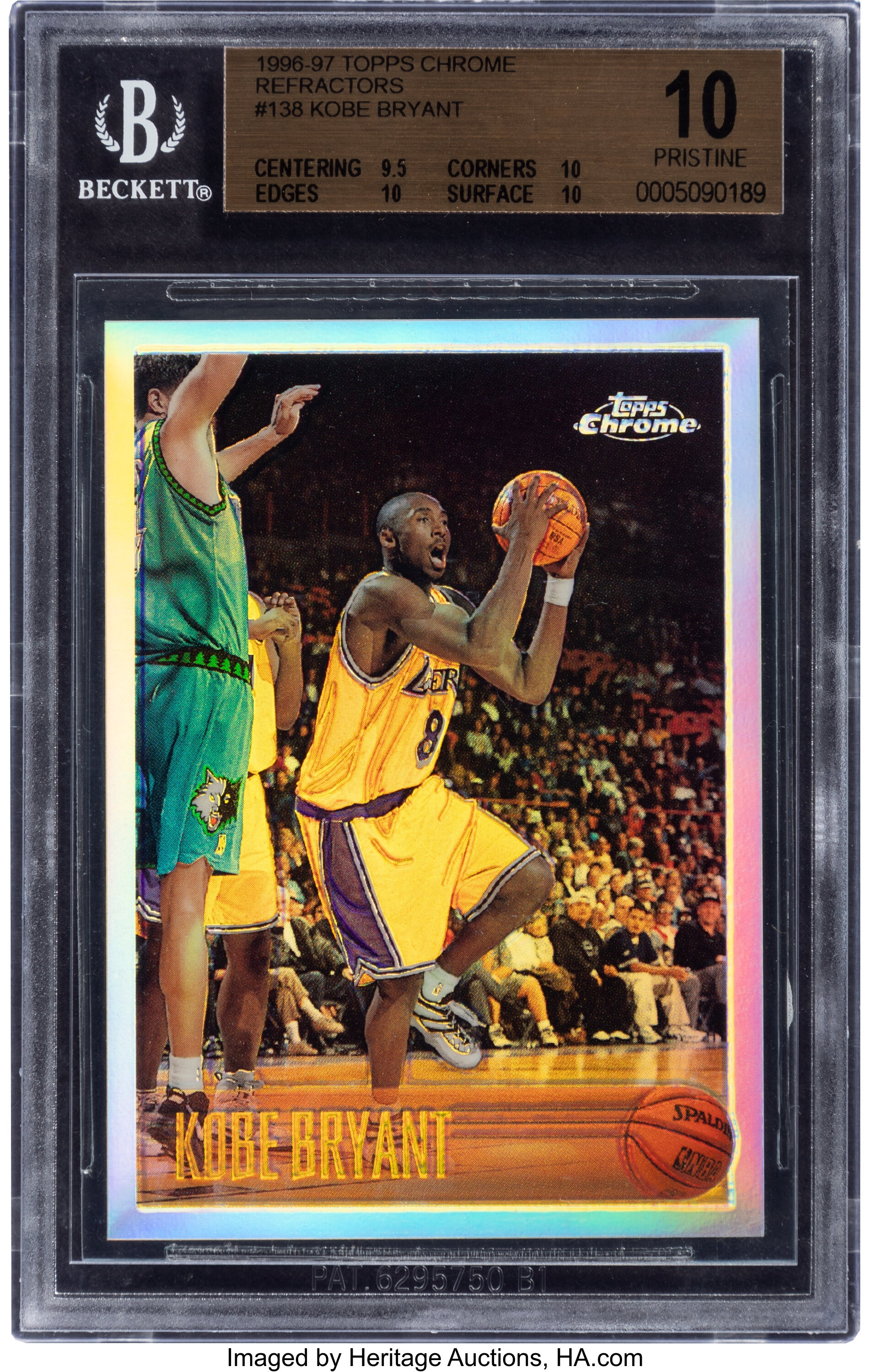 1996-97 Topps Chrome Refractors Kobe Bryant Rookie #138 BGS | Lot