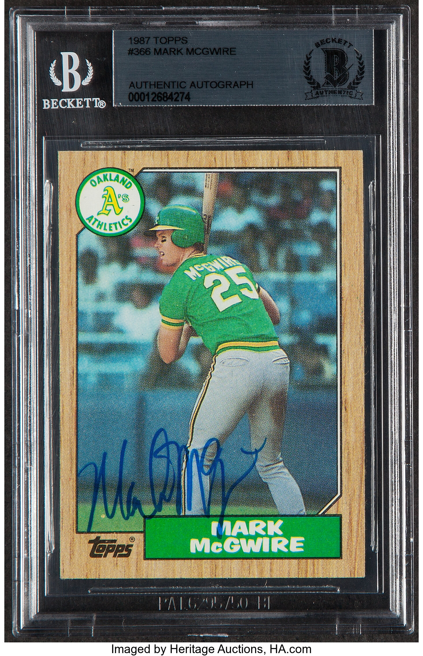 Mark McGwire 1987 Topps Rookie Vintage Baseball Card #366 Oakland Athletics  A's