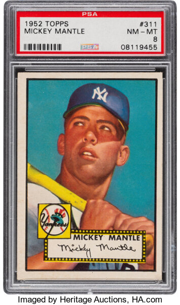 1952 Topps Mickey Mantle Rookie Card