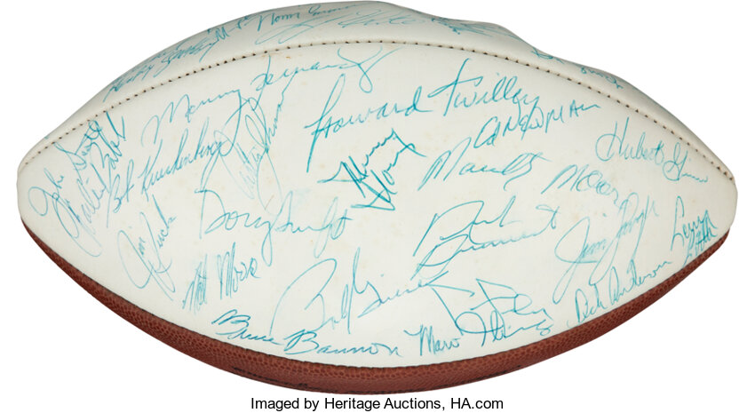 Vintage Miami Dolphins Autographed Memorabilia Auction