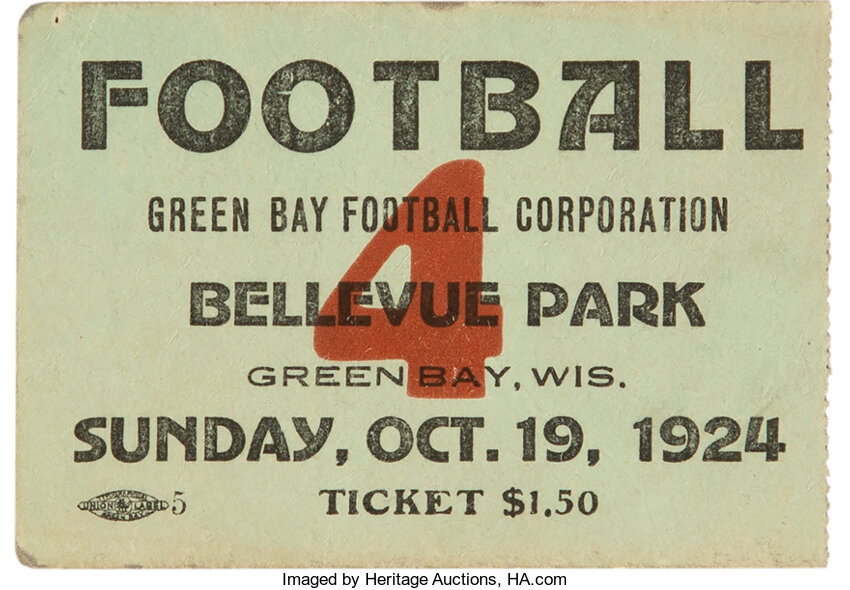 1926 Green Bay Packers vs. Chicago Bears Ticket