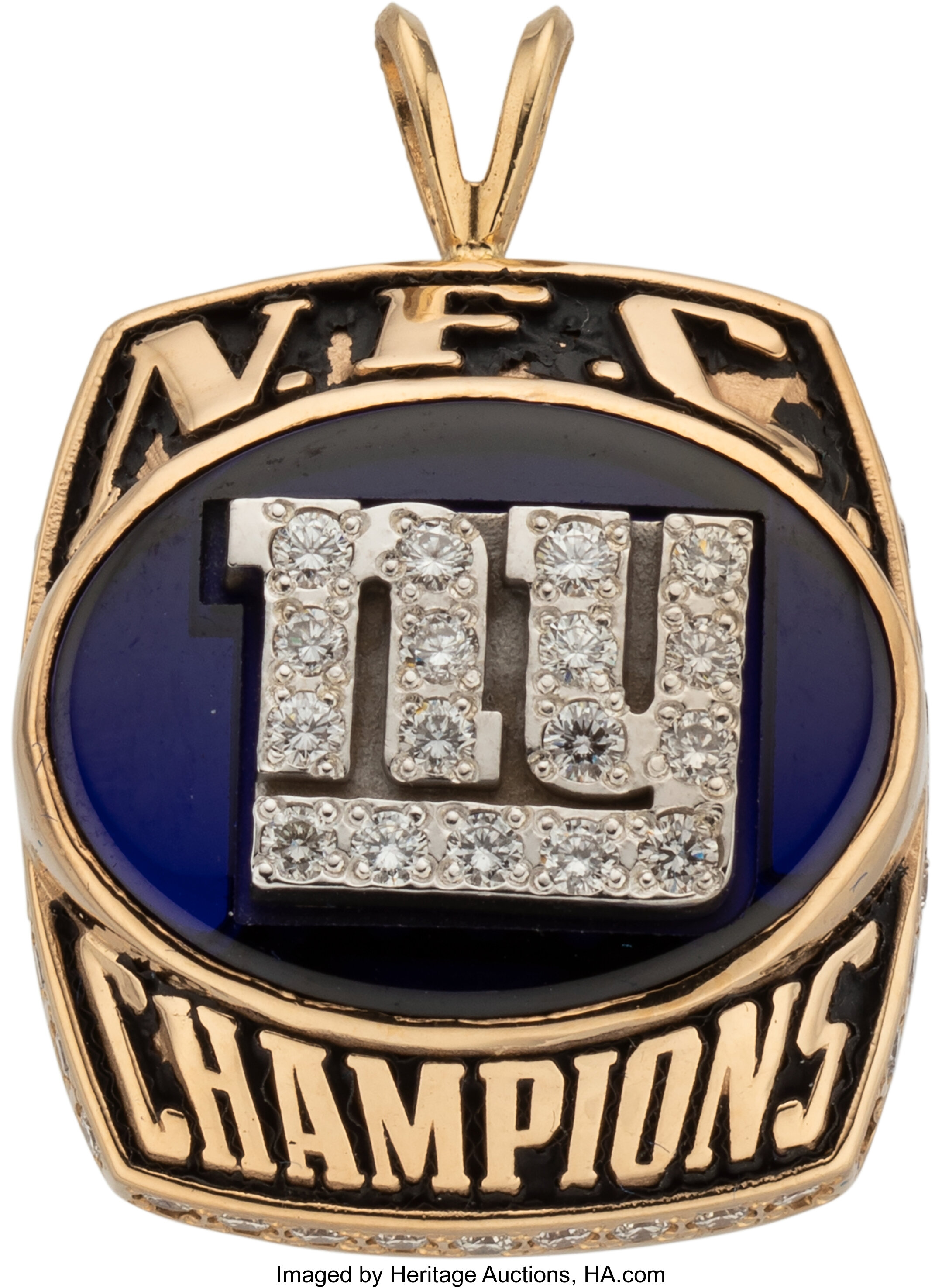 2002 New York Giants NFC Champions Wife's Pendant. Football