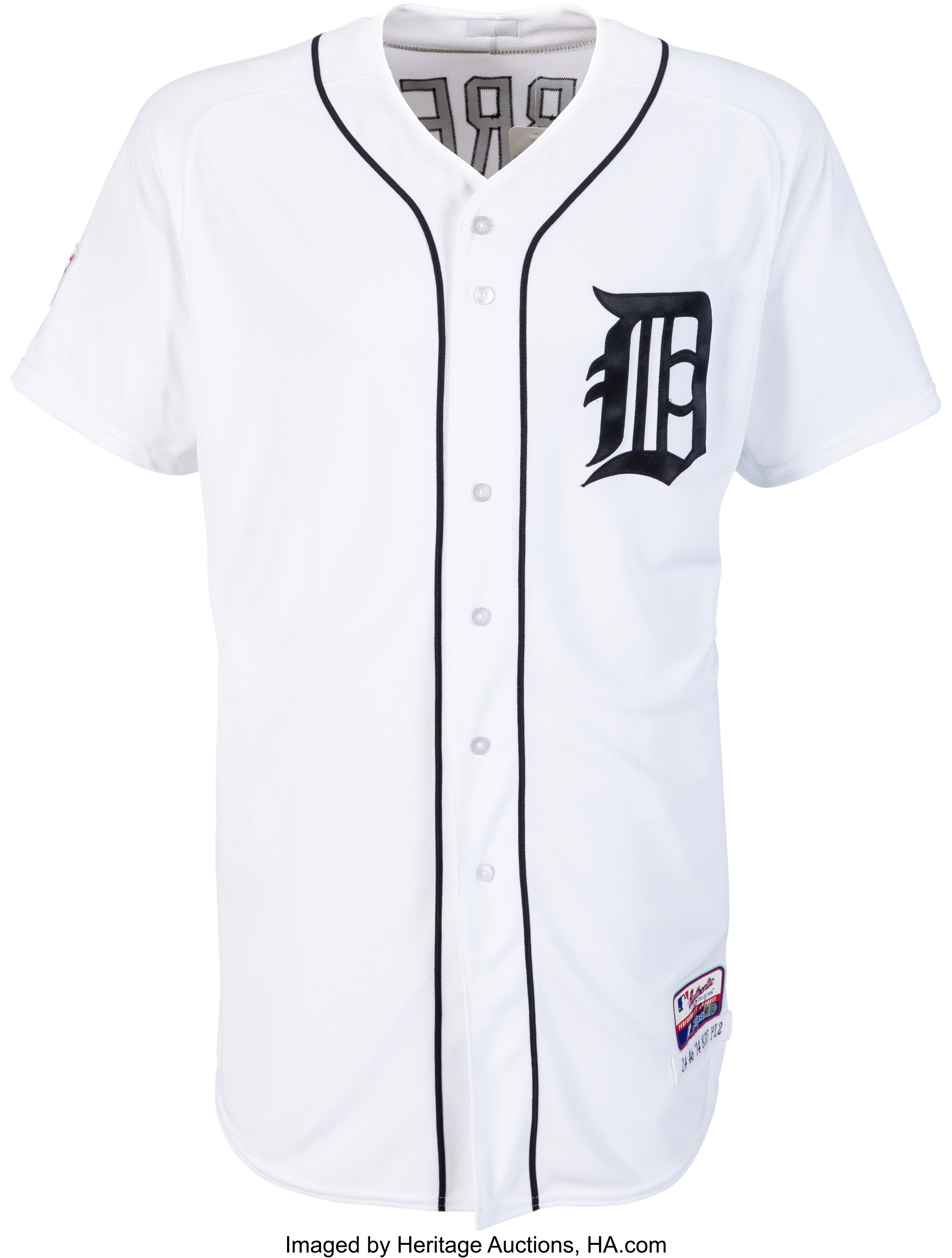 2014 Miguel Cabrera Playoff Issued Detroit Tigers Jersey with MLB &, Lot  #80892