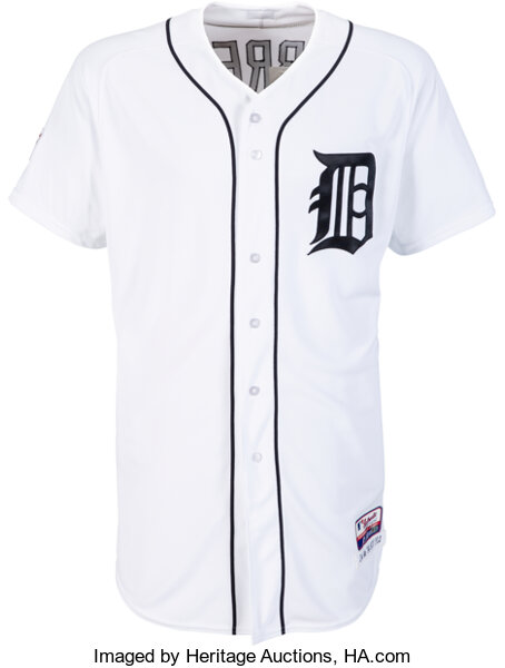 2014 Miguel Cabrera Playoff Issued Detroit Tigers Jersey with MLB &, Lot  #80892