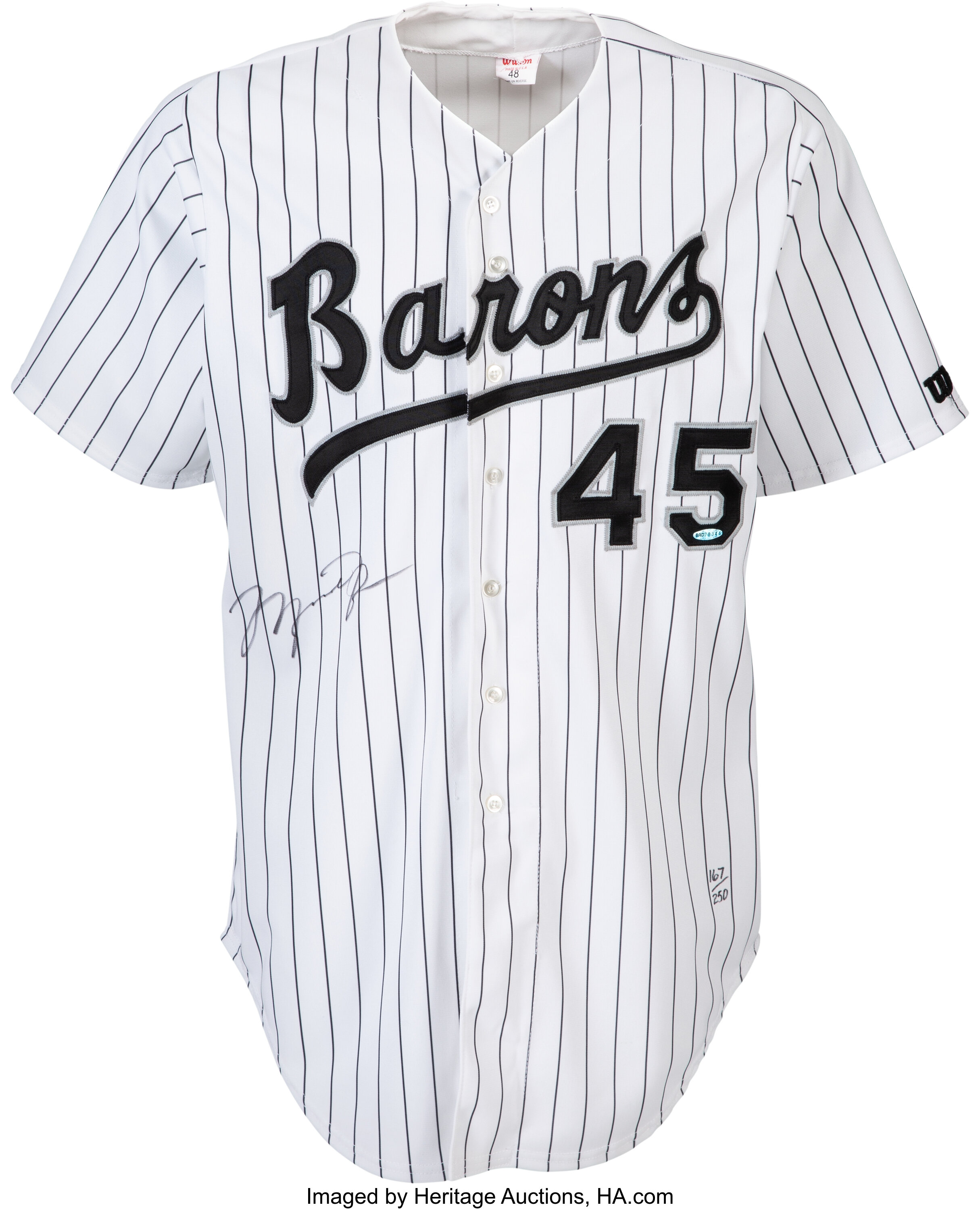 1994 Michael Jordan Game-Worn and Signed Road Birmingham Barons Jersey to  be Auctioned