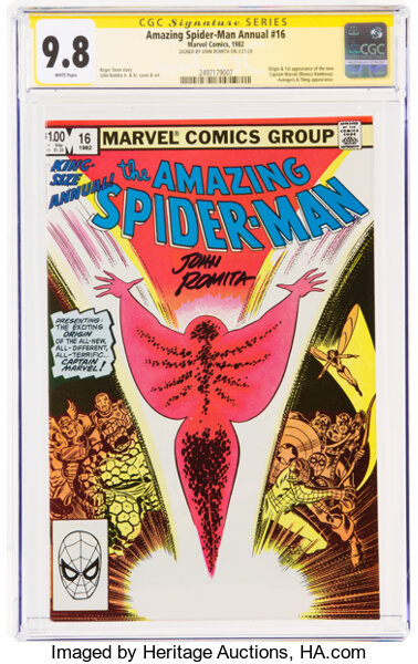 Modern Age (1980-Present):Superhero, The Amazing Spider-Man Annual #16 Signature Series: John Romita (Marvel, 1982) CGC NM/MT 9.8 White pages....