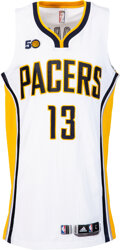 Paul George Signed Indiana Pacers Gold Authentic Jersey (Schwartz)