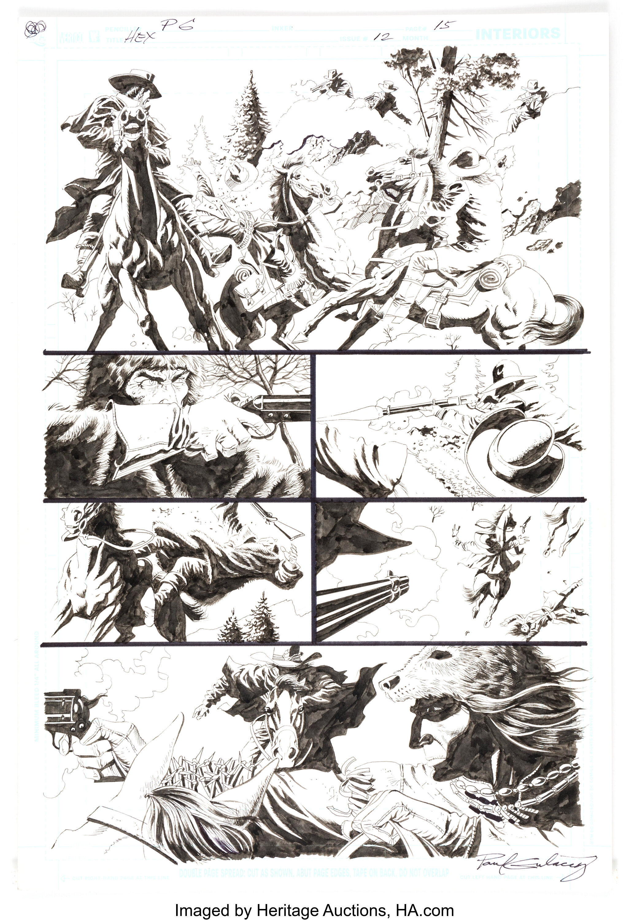 Paul Gulacy Jonah Hex #12 Story Page 15 Original Art (Marvel, | Lot ...