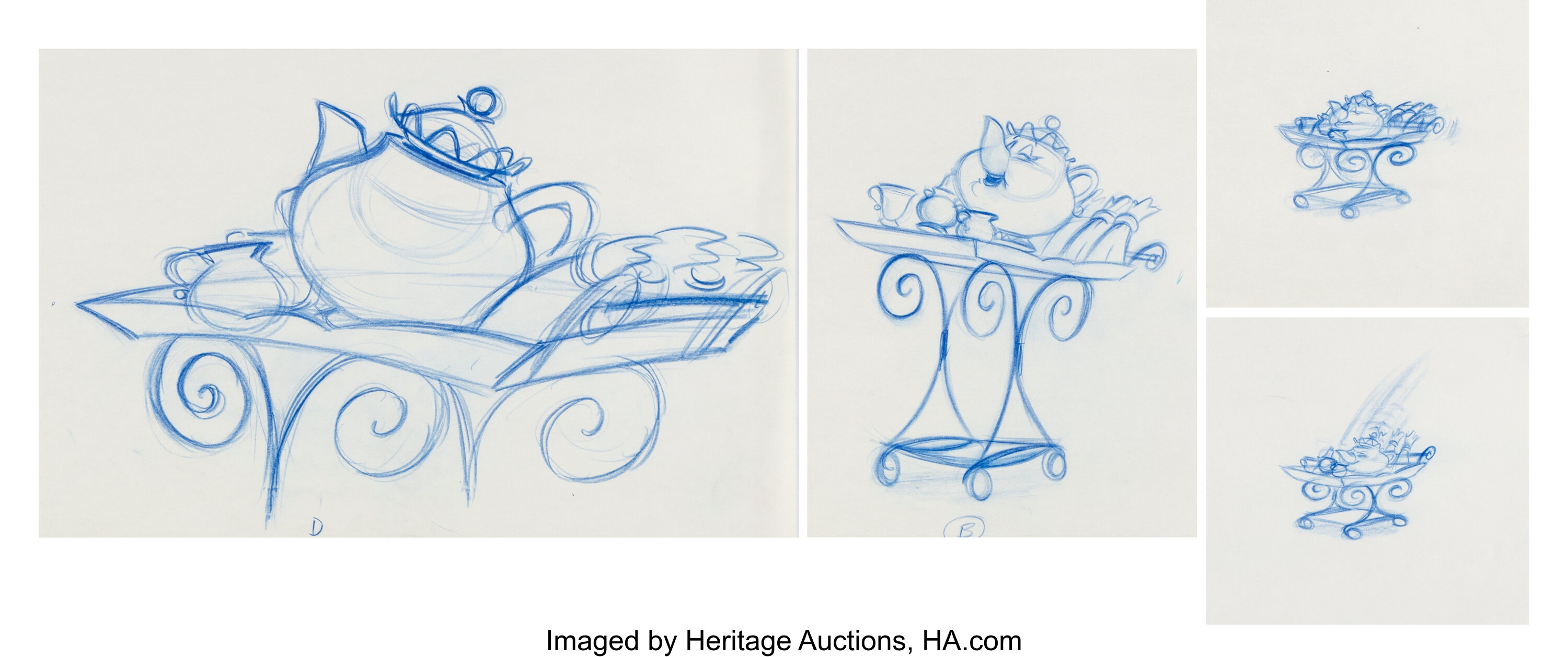 Beauty And The Beast Be Our Guest Song Sequence Animation Lot Heritage Auctions