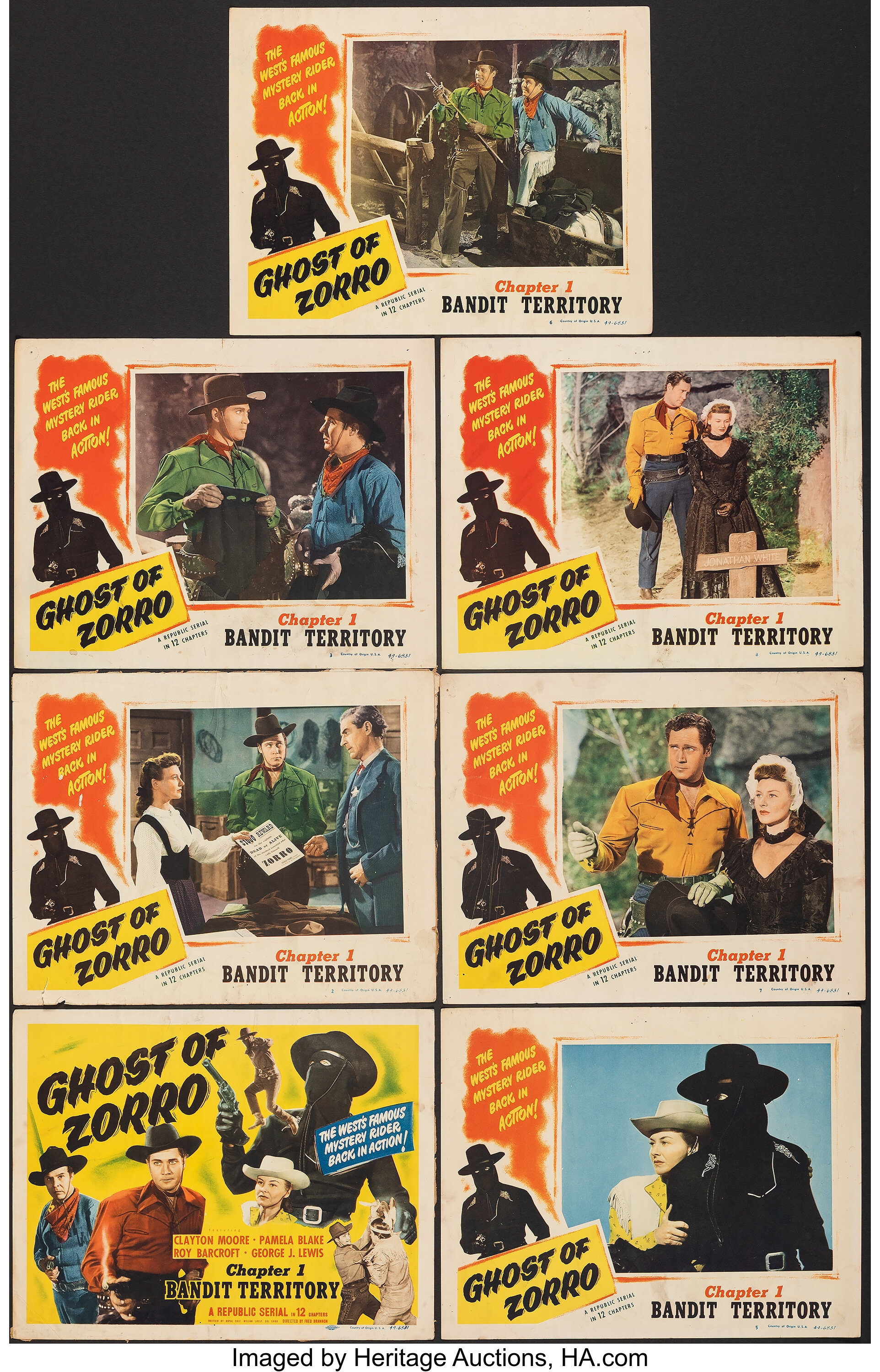 Ghost of Zorro (Republic, 1949). Fine. Title Lobby Card & Lobby | Lot ...