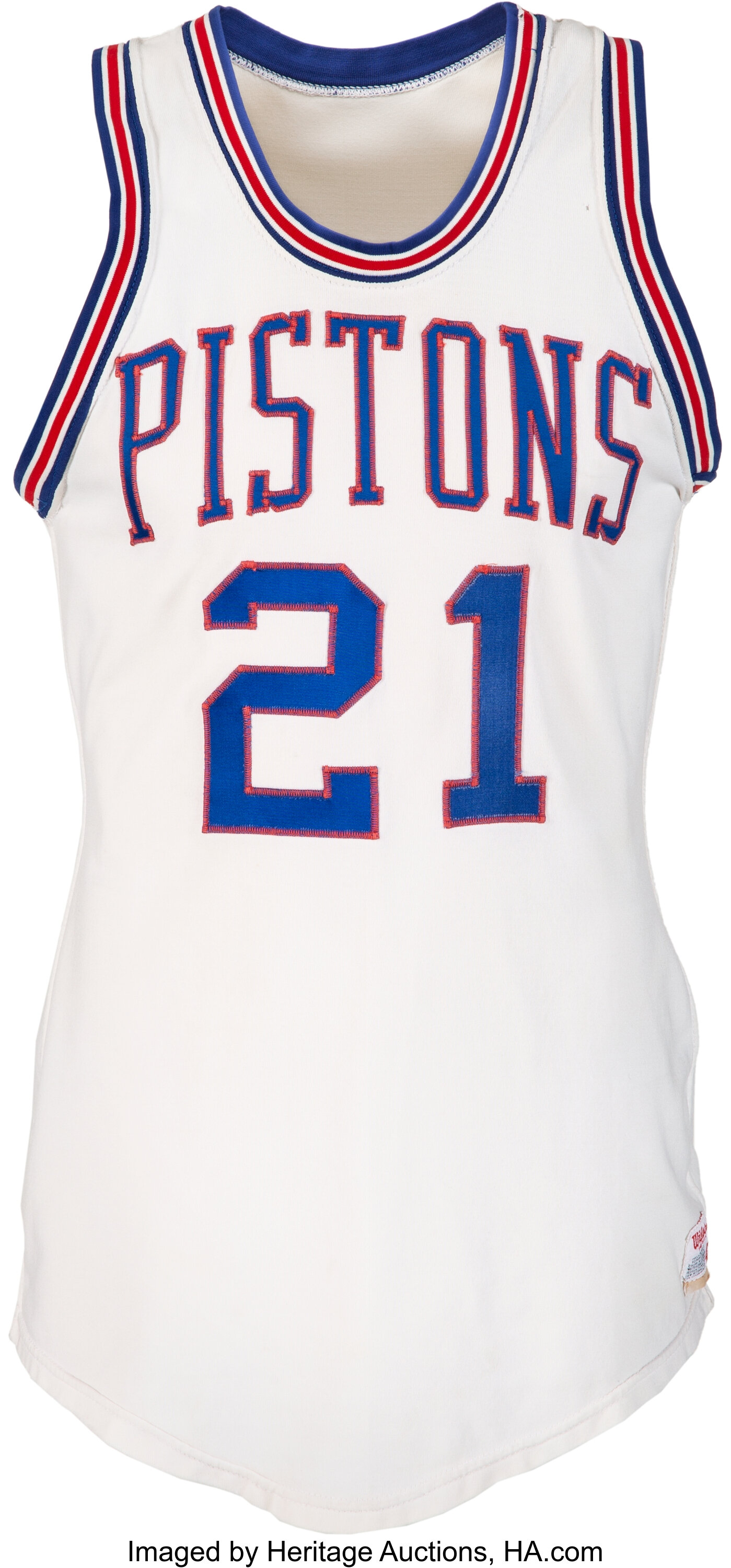 Dave Bing Signed Detroit Pistons Jersey Inscribed H.O.F 1990 (Becket –