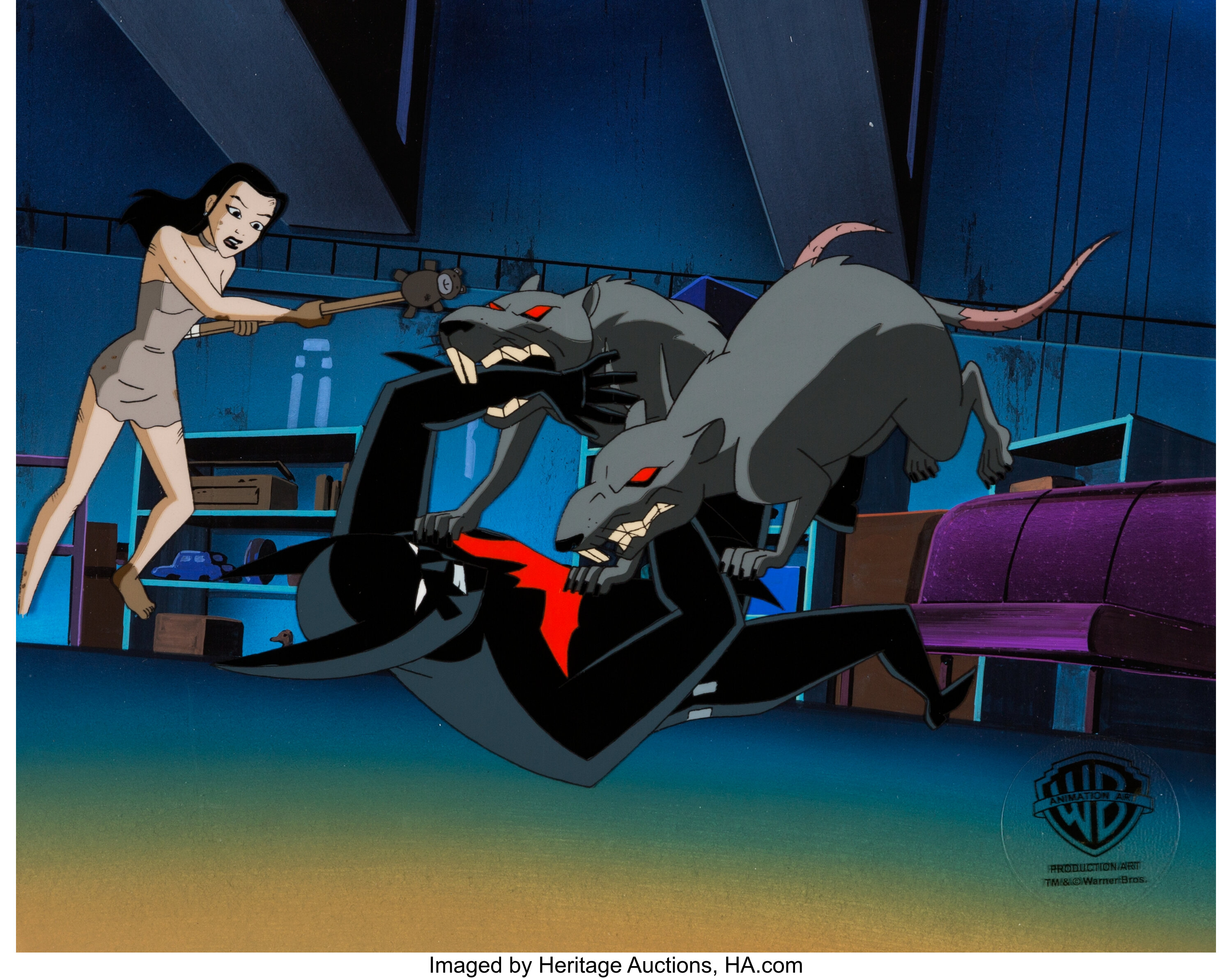 Batman Beyond Dana and Batman Animation Drawing and Production Cel | Lot  #13964 | Heritage Auctions