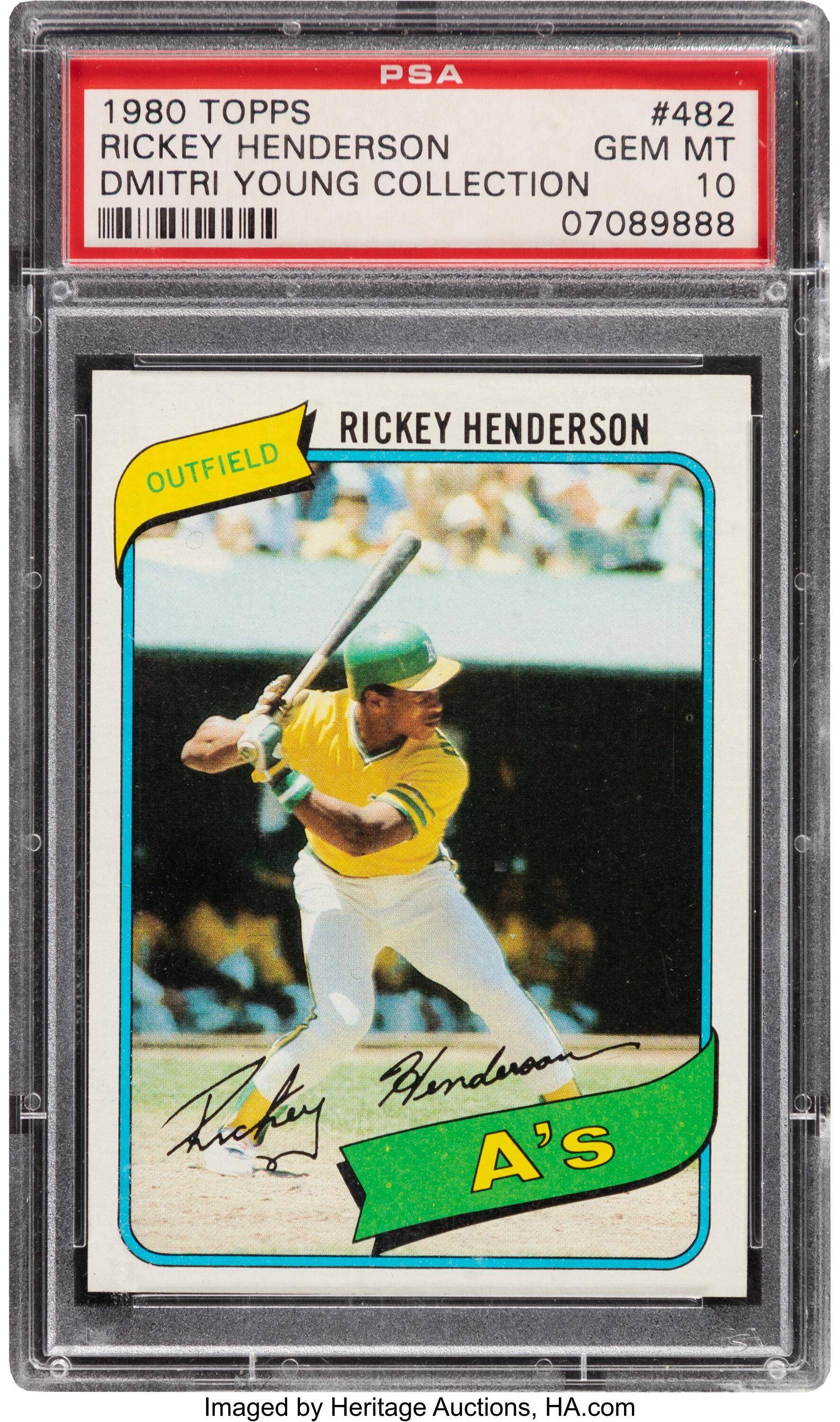 Sold at Auction: 1980 Topps #482 Rickey Henderson Oakland A's Rookie Card