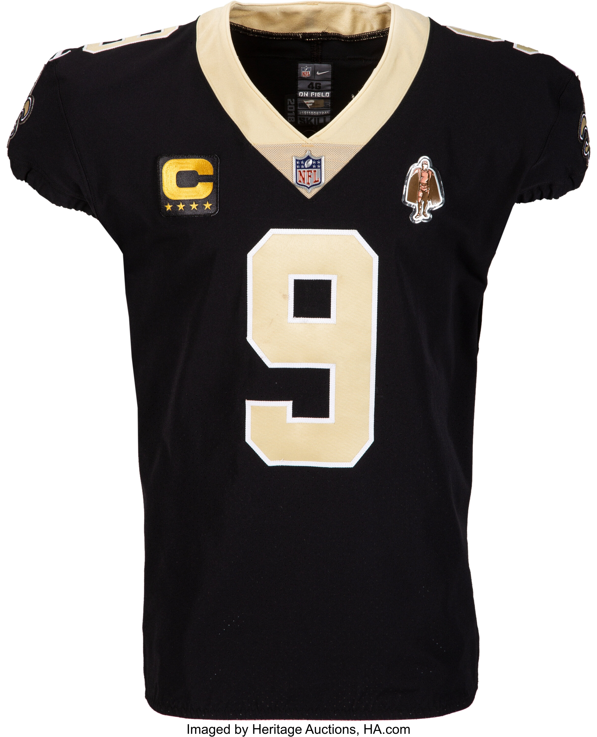 2020 Drew Brees Game Worn New Orleans Saints Jersey--Photo Matched, Lot  #80123