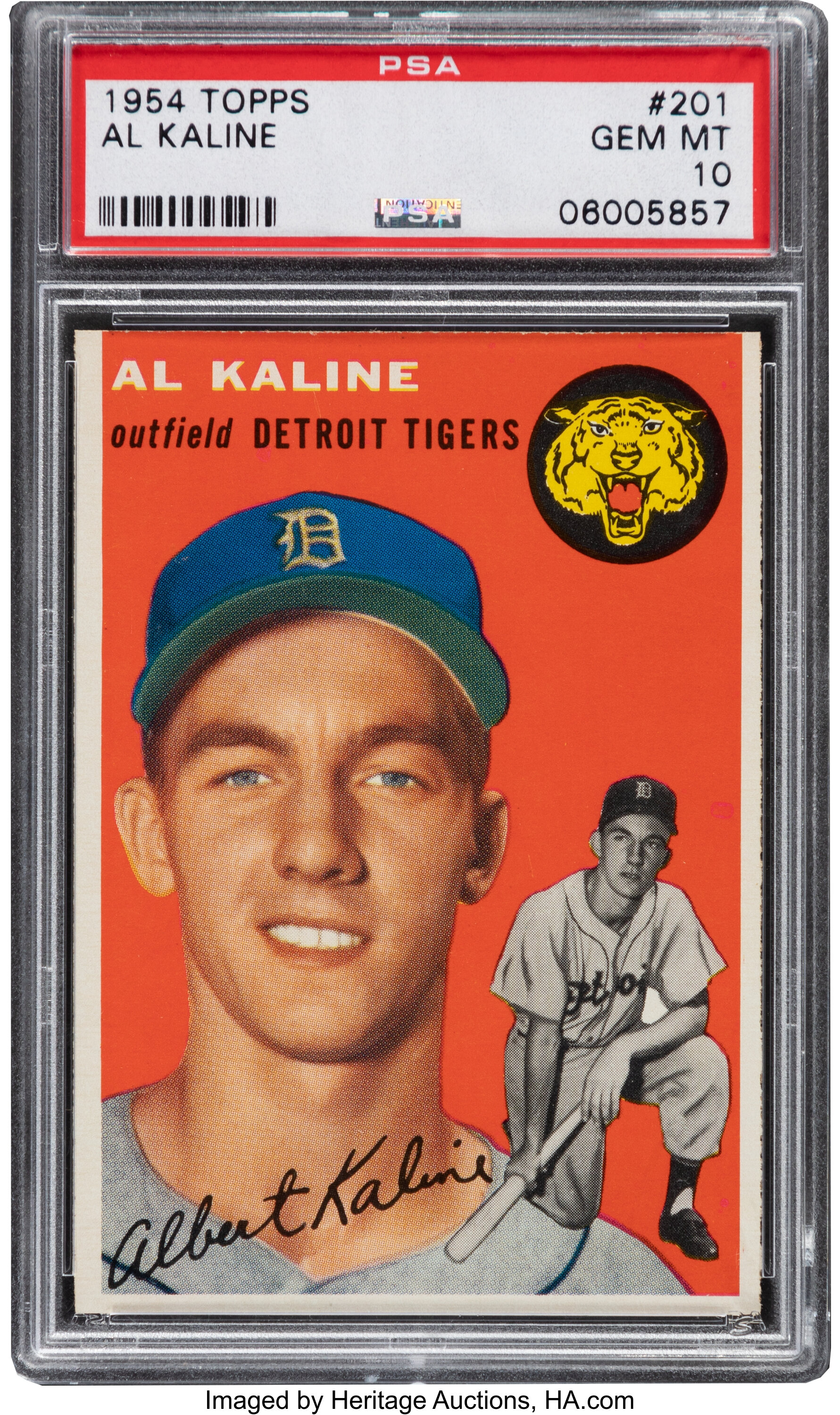 Al Kaline 1955 .340 Ave. Signed Detroit Tigers Authentic Rawlings Jersey  JSA COA