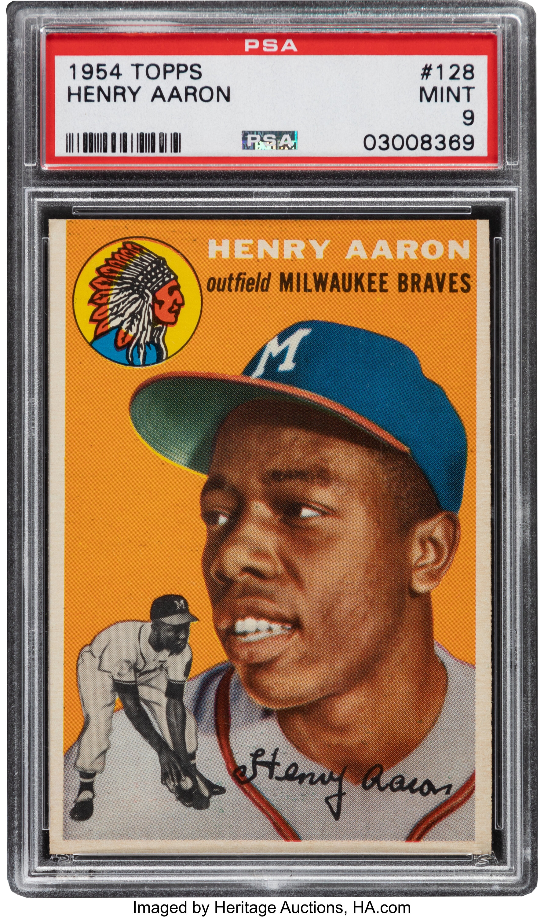 At Auction: 1965 Old London Hank Aaron Milwaukee Braves Baseball Coin